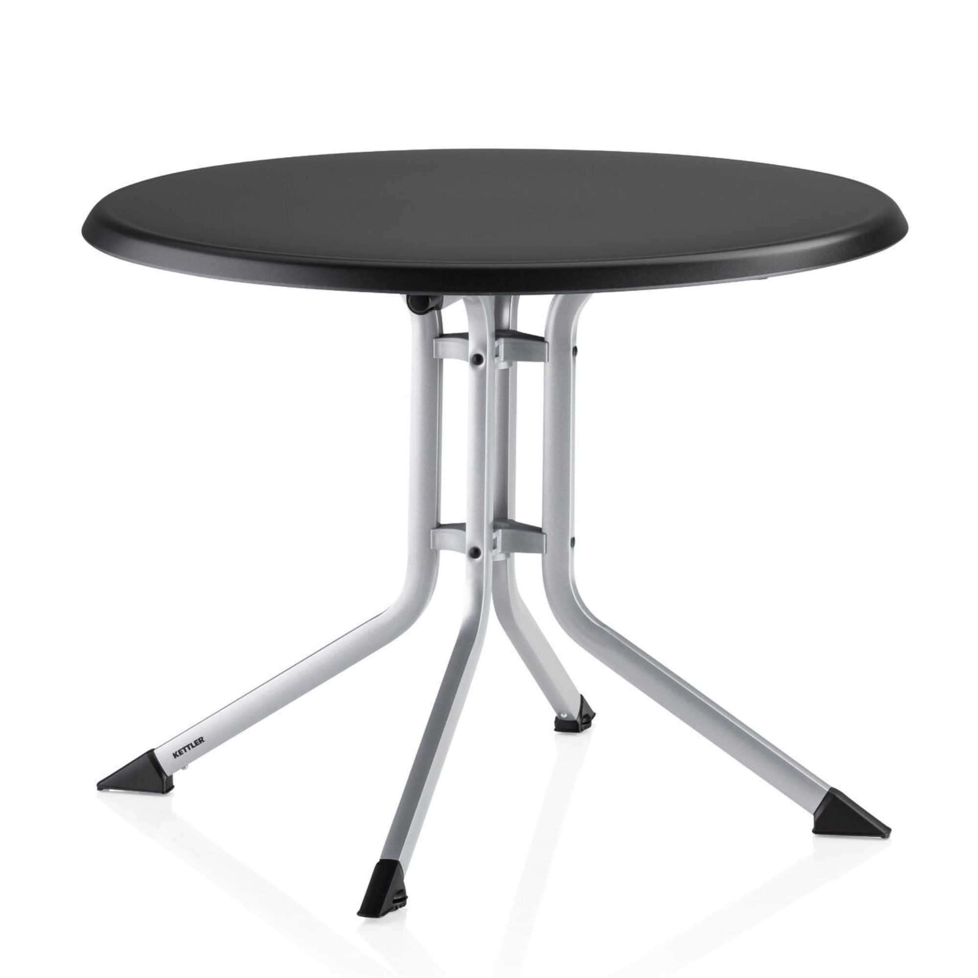 KETTLER Klappstuhl KETTLER Alu Klapptisch Balkon Gartentisch rund 85cm silber / anthrazit