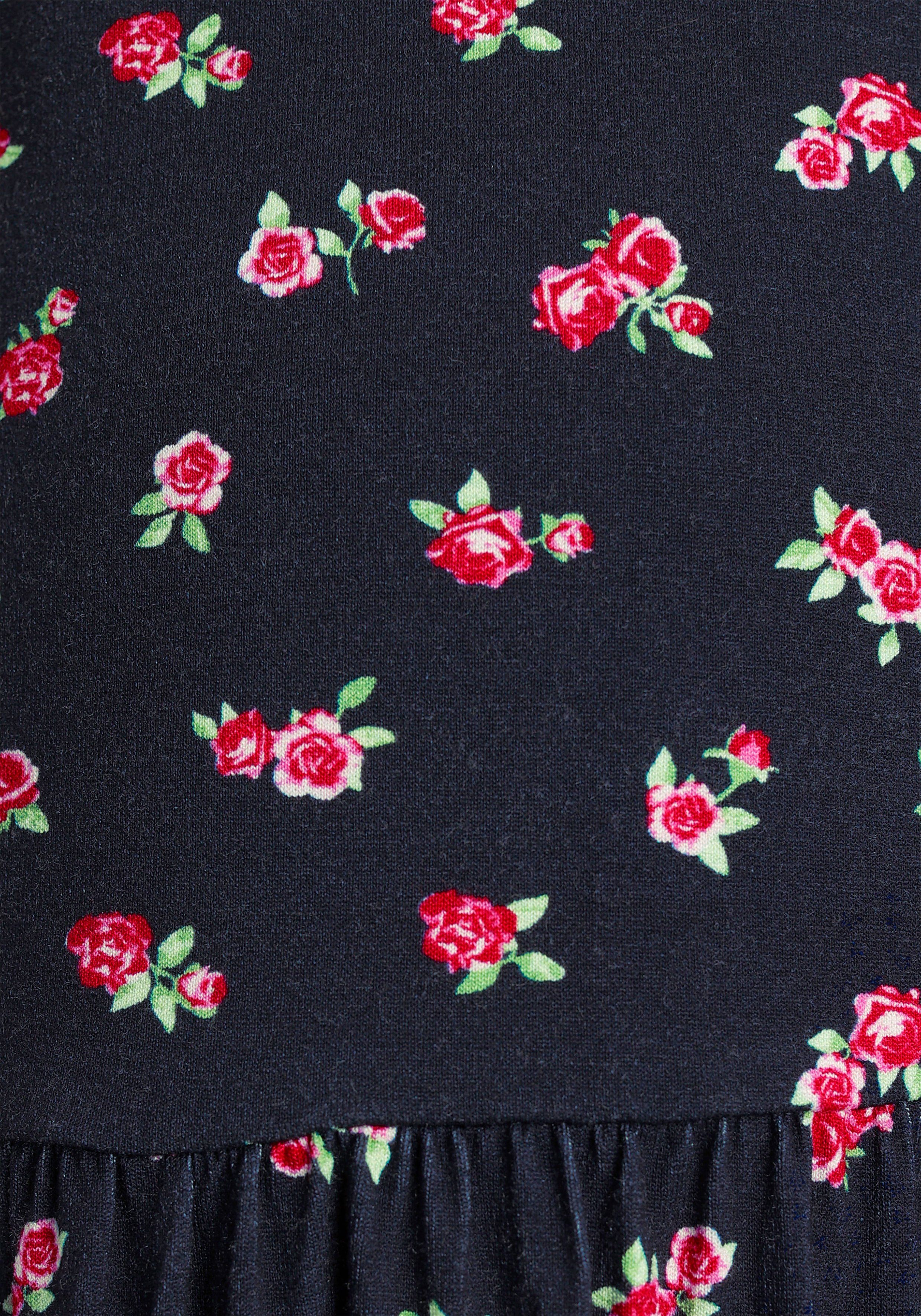 Blumenmuster mit KangaROOS Jerseykleid