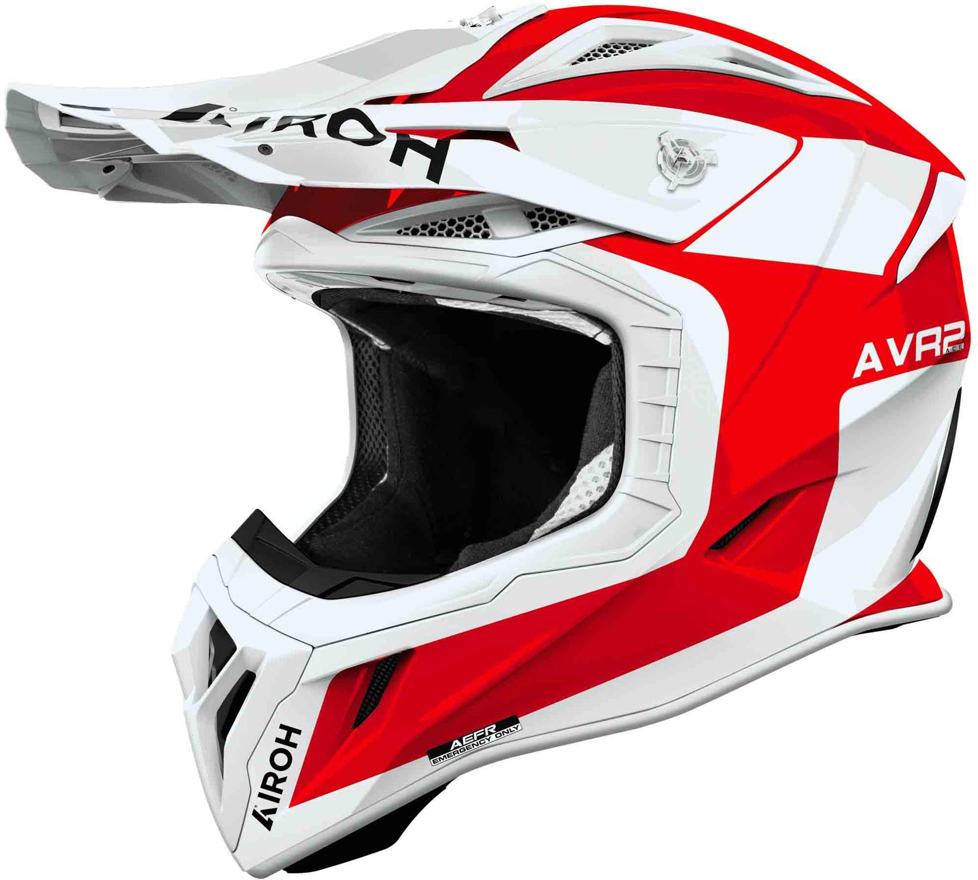 Airoh Motocrosshelm Aviator Ace 2 Iron Motocross Helm, vorbereitet für Kommunikationssystem,geeignet für Brillenträger,i
