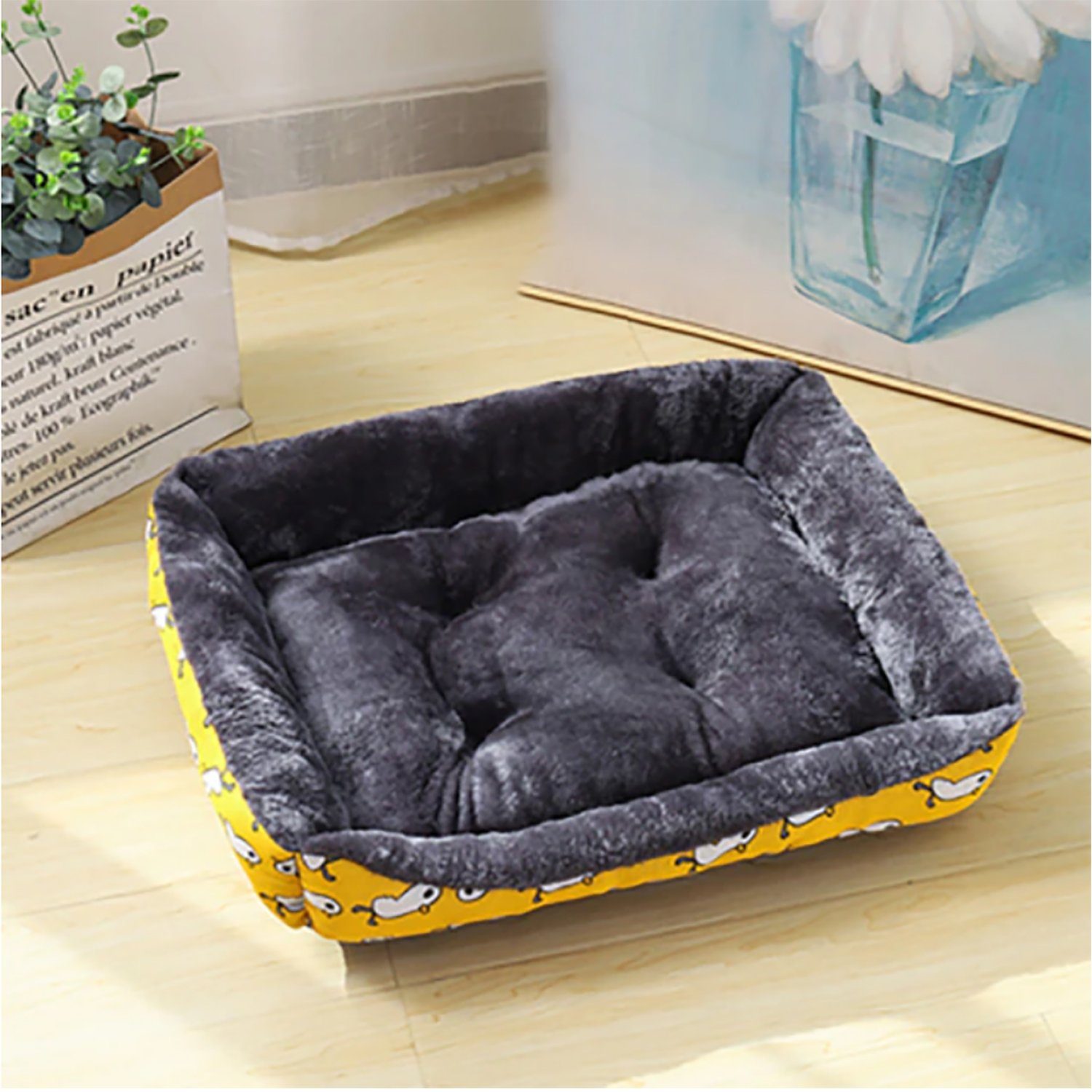 TPFLiving Tierbett Hundebett / Katzenbett / Tierbett mit Baumwollfüllung - Hundekörbchen, - Katzenkörbchen in Verschiedene Farben und Größen S-XXL