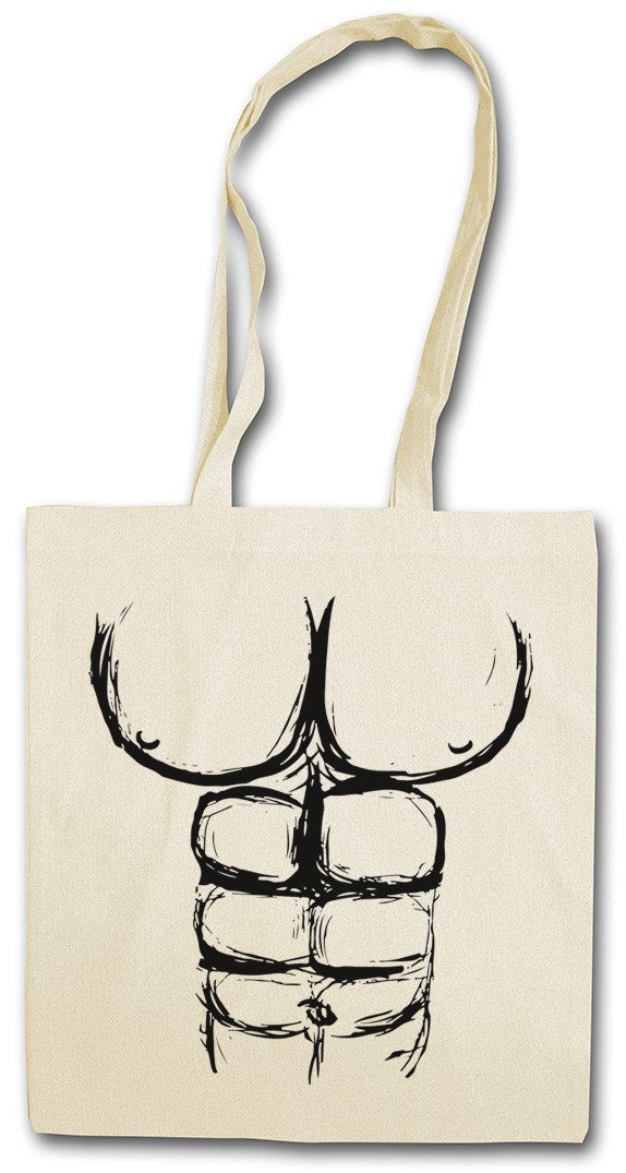 Urban Backwoods Beuteltasche Bodybuilder Chest Stofftasche Gym Fitness Sports Bauchmuskeln (1-tlg), Bodybuilding Muscles Muskeln Sixpack