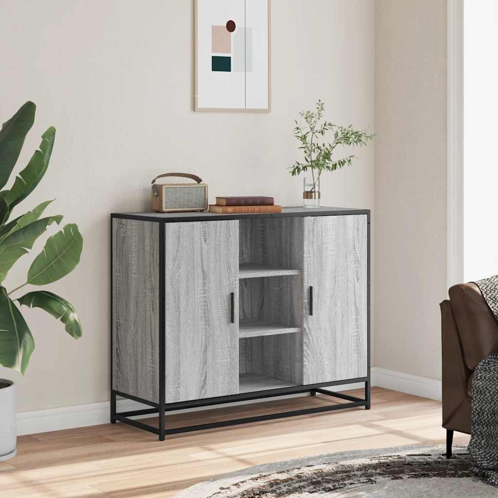 vidaXL Sideboard Sideboard Grau Sonoma 92x35x76 günstig online kaufen