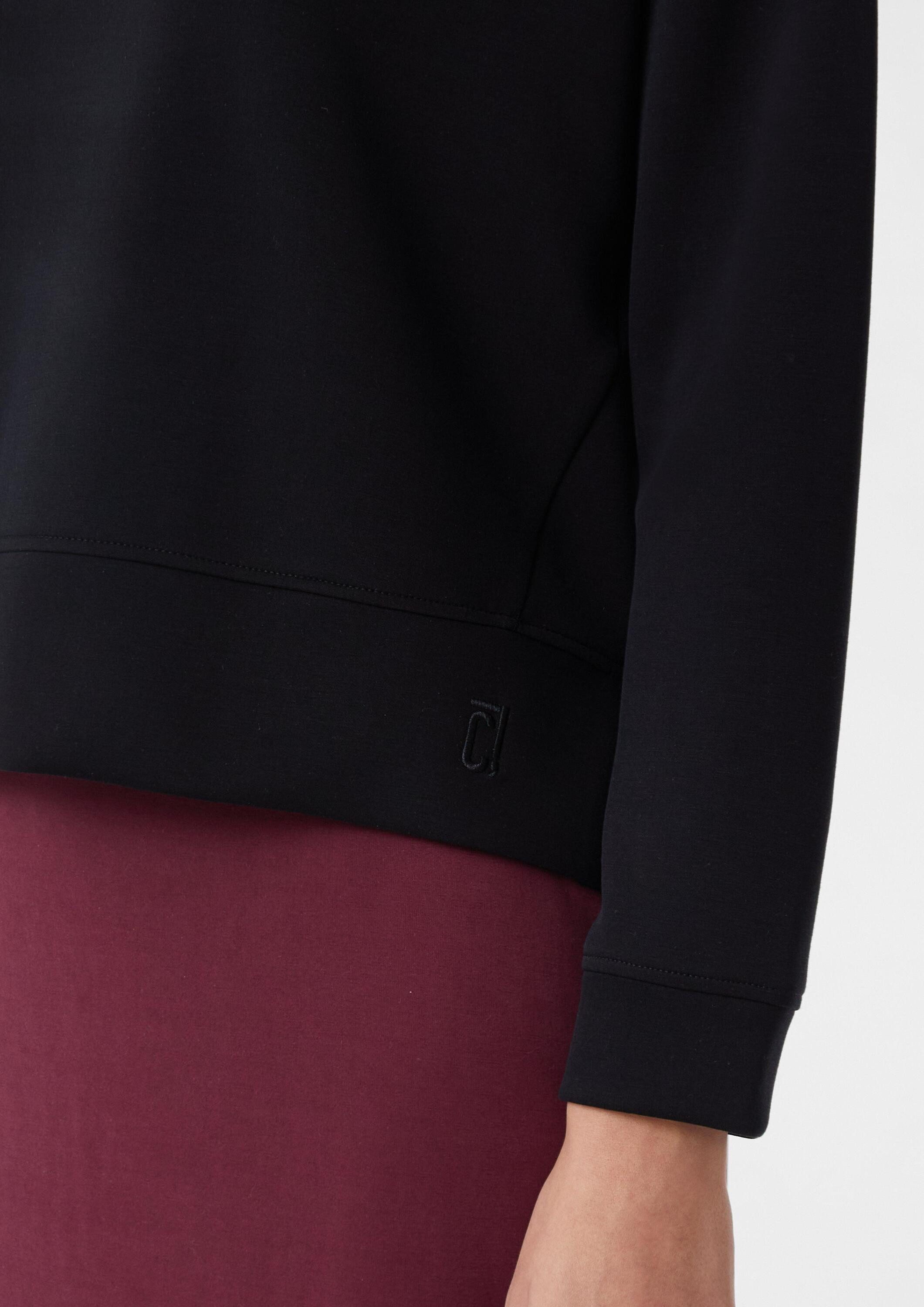 comma Sweatshirt Sweatshirt Weiches Sweatshirt mit Logo-Stickerei