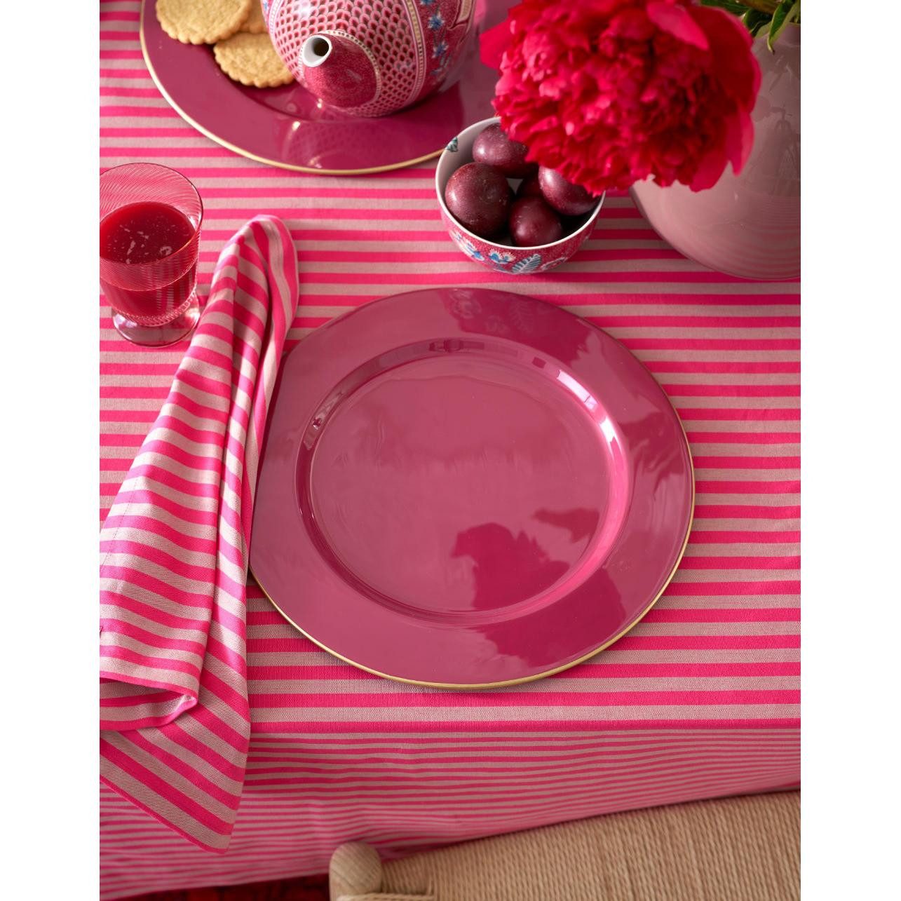 PiP Studio Tischdecke Tischdecke Stripes Pink (160x250cm)