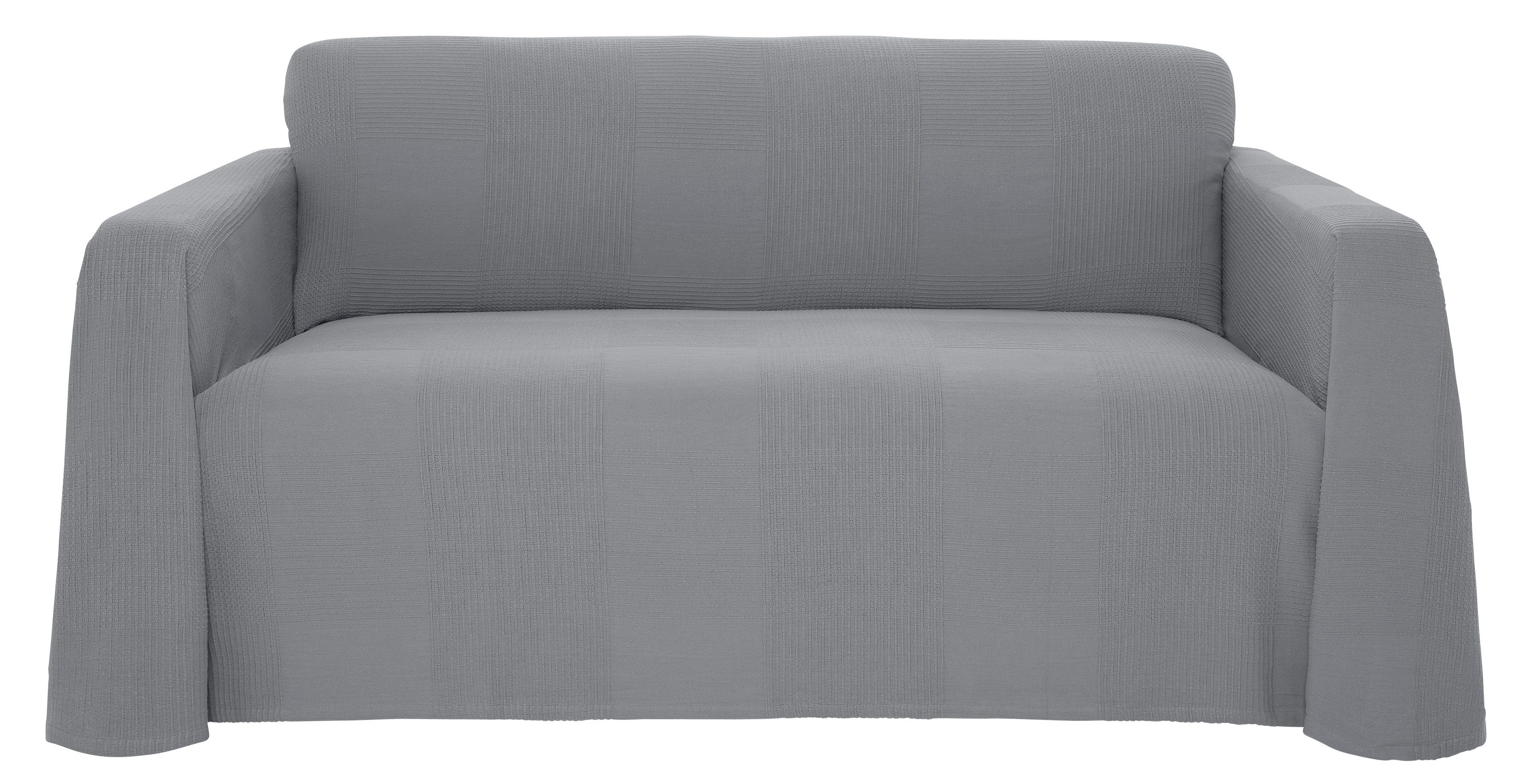 OTTO home Tagesdecke Mira, leichte Tagesdecke aus 100% Baumwolle, uni Überwurf, ohne Füllung