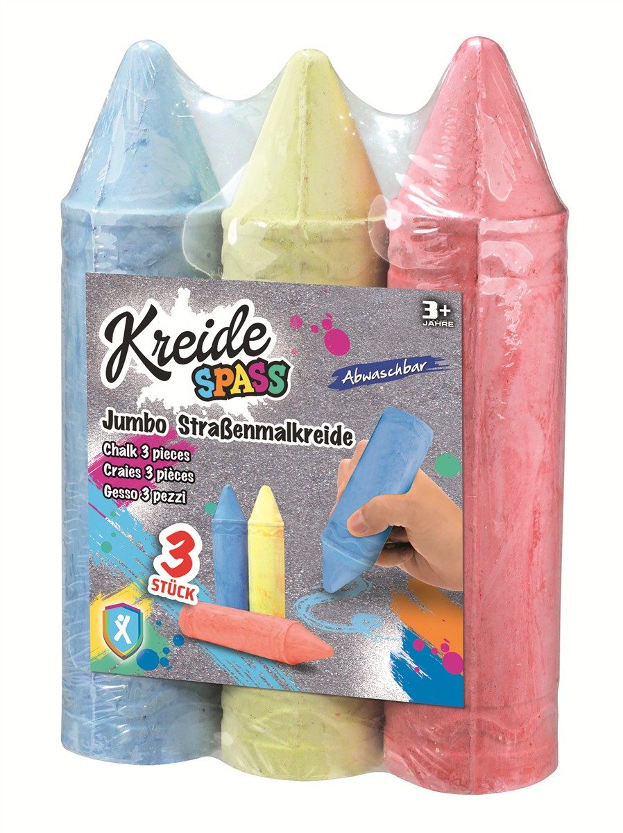 XTREM toys & sports Malkreide KREIDESPASS Jumbo Kreide, 3Stück