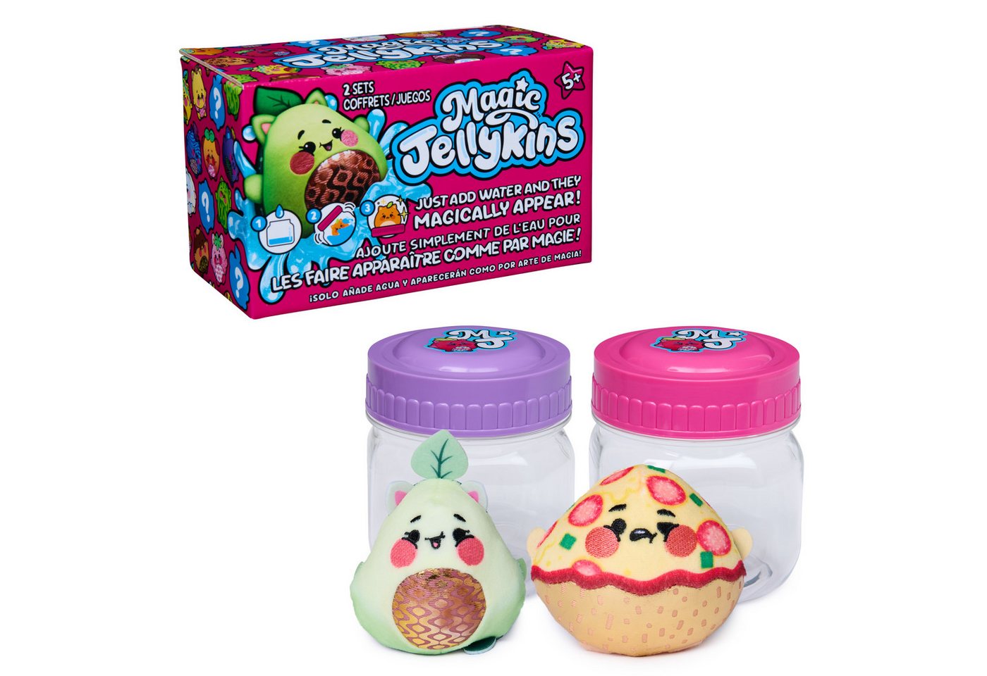 Spin Master Plüschfigur Magic Jellykins - Magische Sammelplüschfreunde (Set, 2-St), aus dem Glas, die im Wasser erscheinen - Variante nicht wählbar
