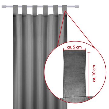 Gardine Schlaufengardine, Bestgoodies, Schlaufe (2 St), Blickdichter Vorhang mit Schlaufen, Schlaufengardine