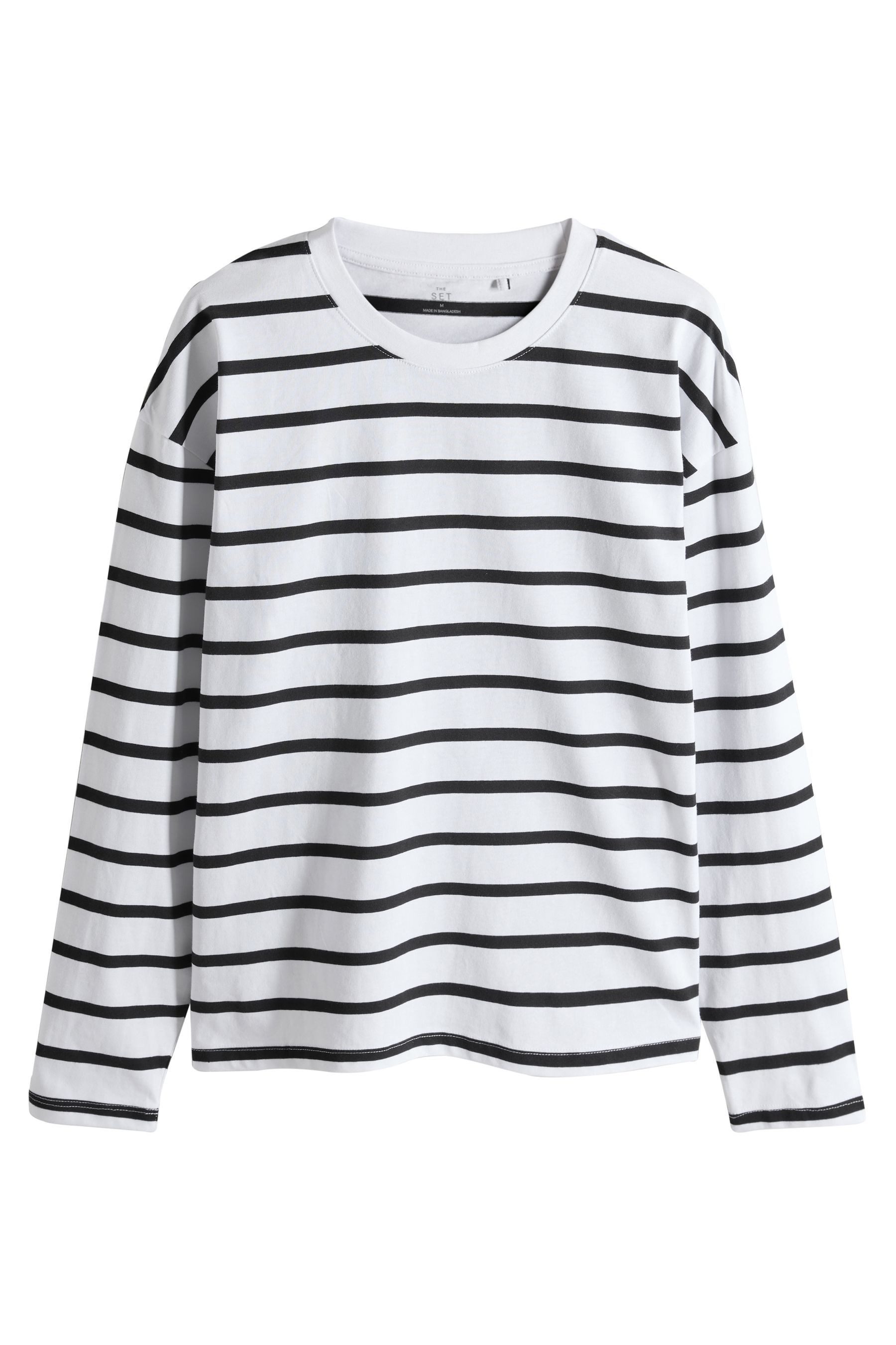 The Set Langarmshirt The Set 4er-Pack Relaxed Fit Langarmshirts (4-tlg) günstig online kaufen