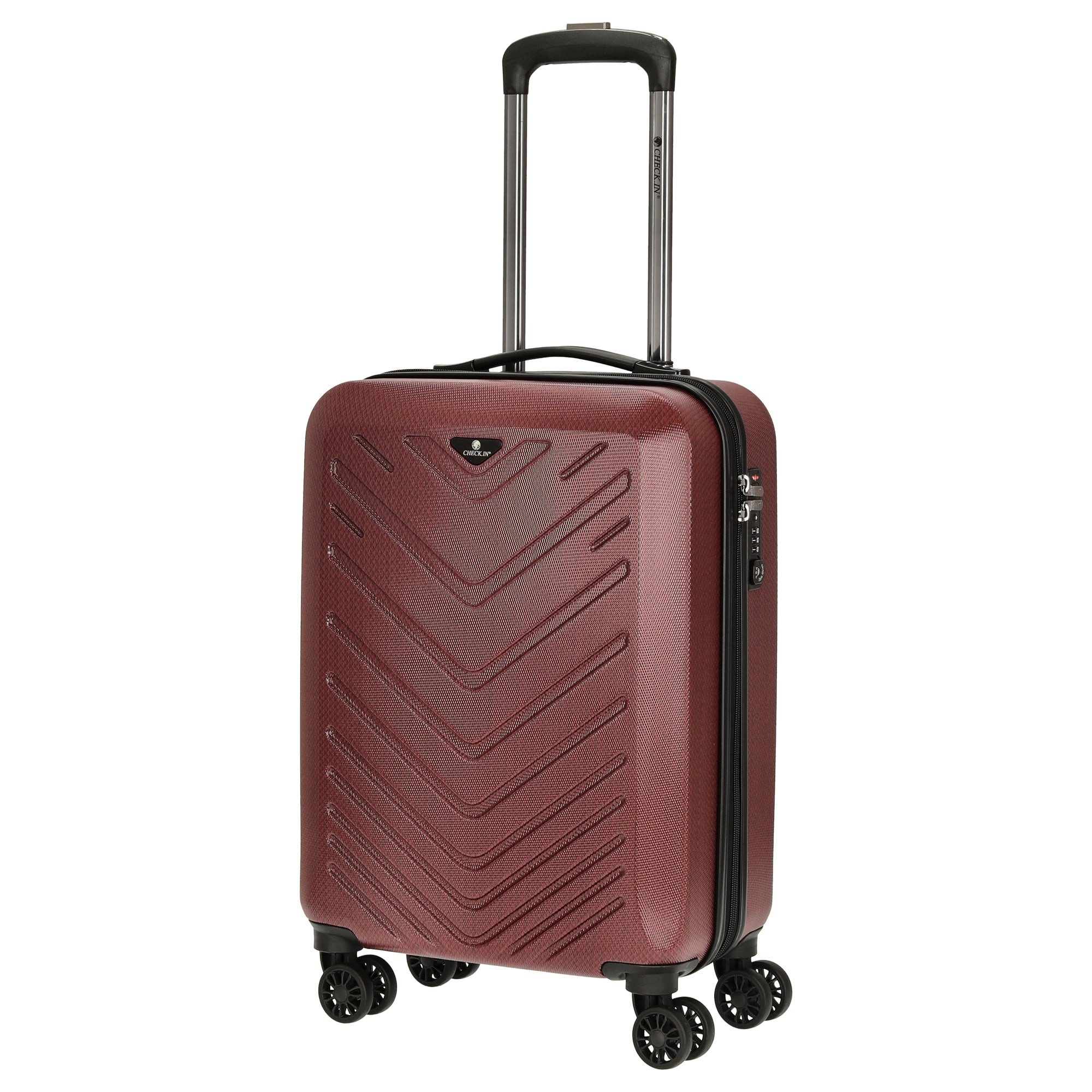 CHECK.IN® Koffer Mailand - 4-Rollen-Kabinentrolley 55 cm (rot), 4 Rollen