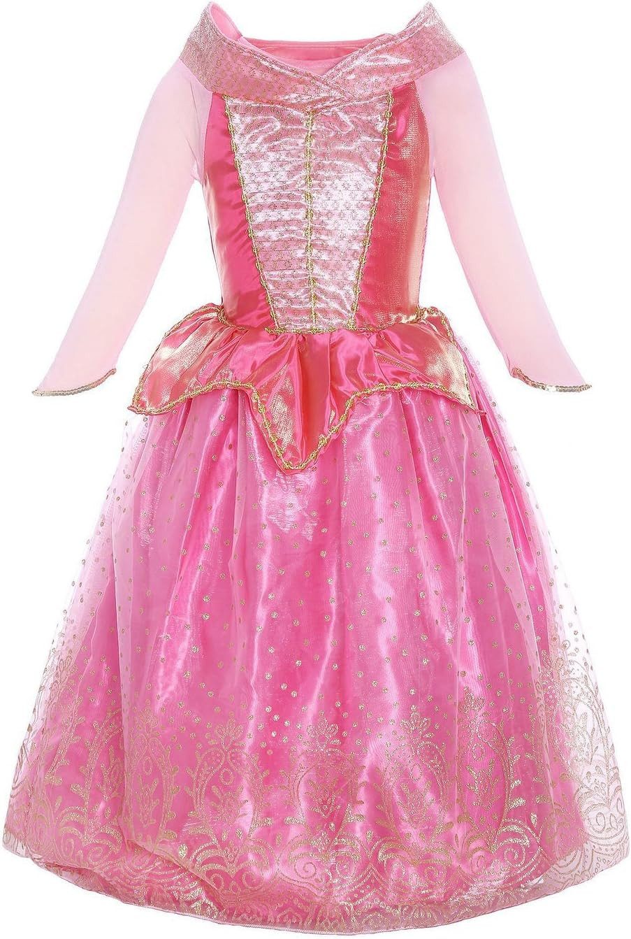 Katara Prinzessin-Kostüm Märchenkleid Kinderkostüm Aurora für Mädchen rosa