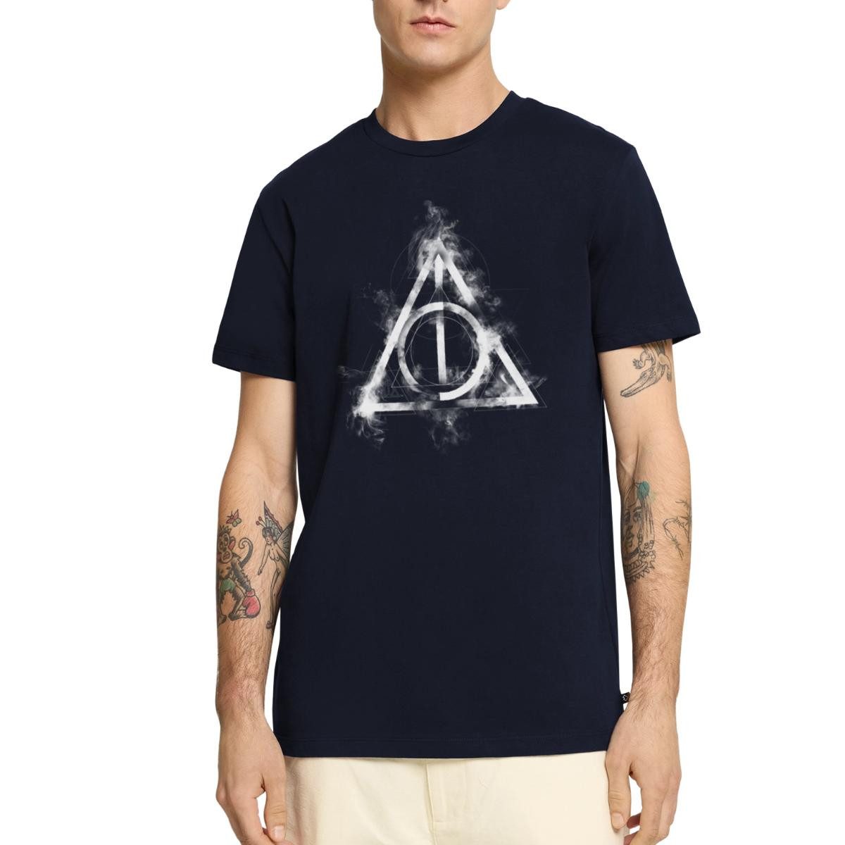 Spreadshirt T-Shirt Harry Potter Teil 7 Symbol Männer Premium T-Shirt (1-tlg)