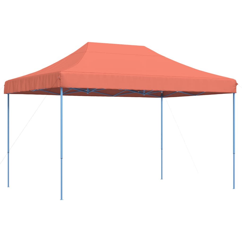 Pavillon Pavillon Gartenpavillon Partyzelt Faltbar Pop-Up Terrakottarot 410x279