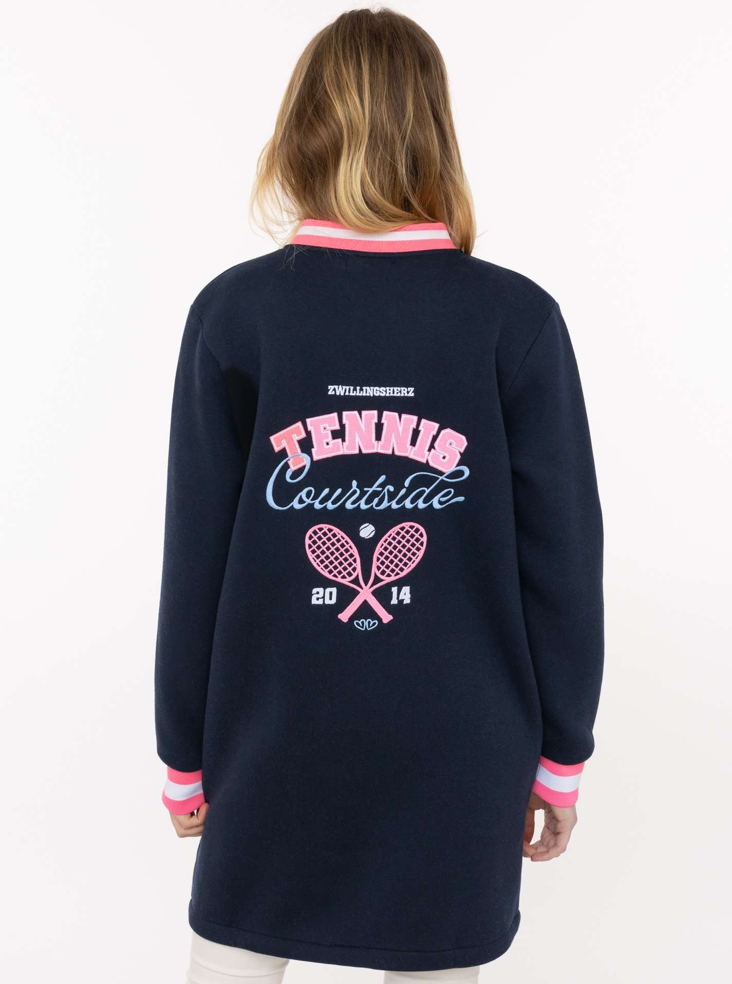 Zwillingsherz Kurzmantel "Courtside" Stickerei,Reßverschluß, elastische Bündchen