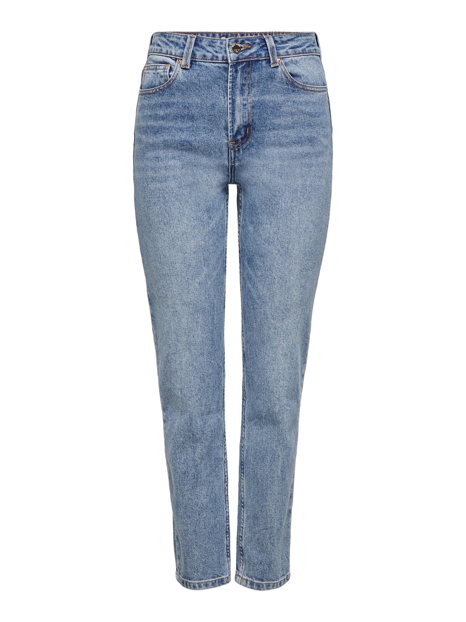 ONLY Straight-Jeans Damen Jeans Hose ONLEMILY HW ST ANK MAE012