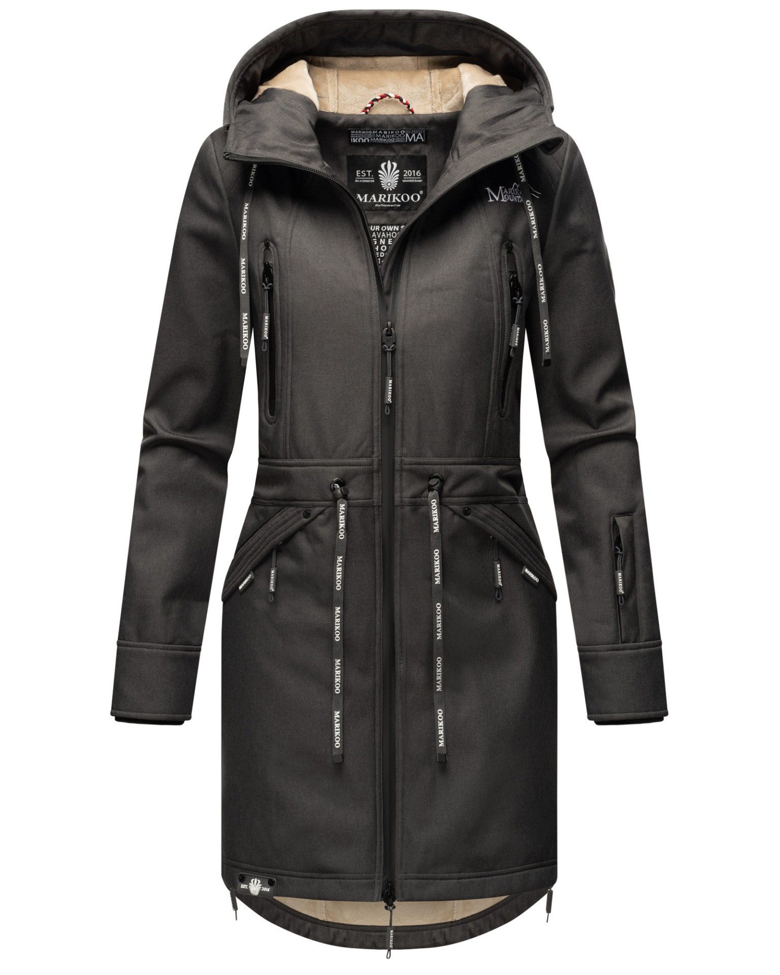 Marikoo Softshelljacke mit warmen Teddyfleece