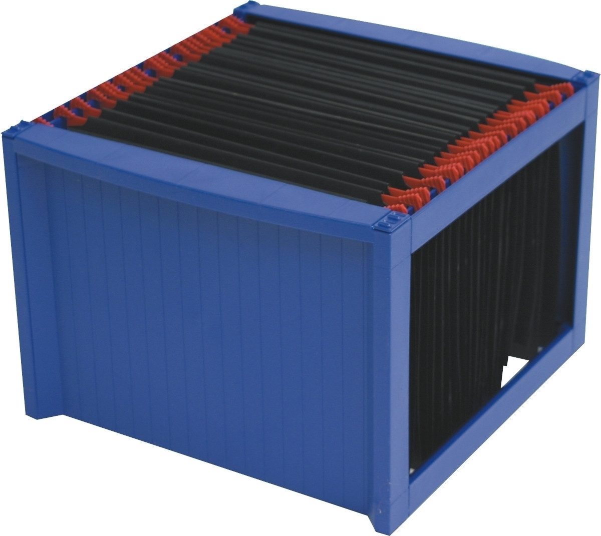 Aufbewahrungsbox Hängemappenbox 36x38x27,2cm blau/blau