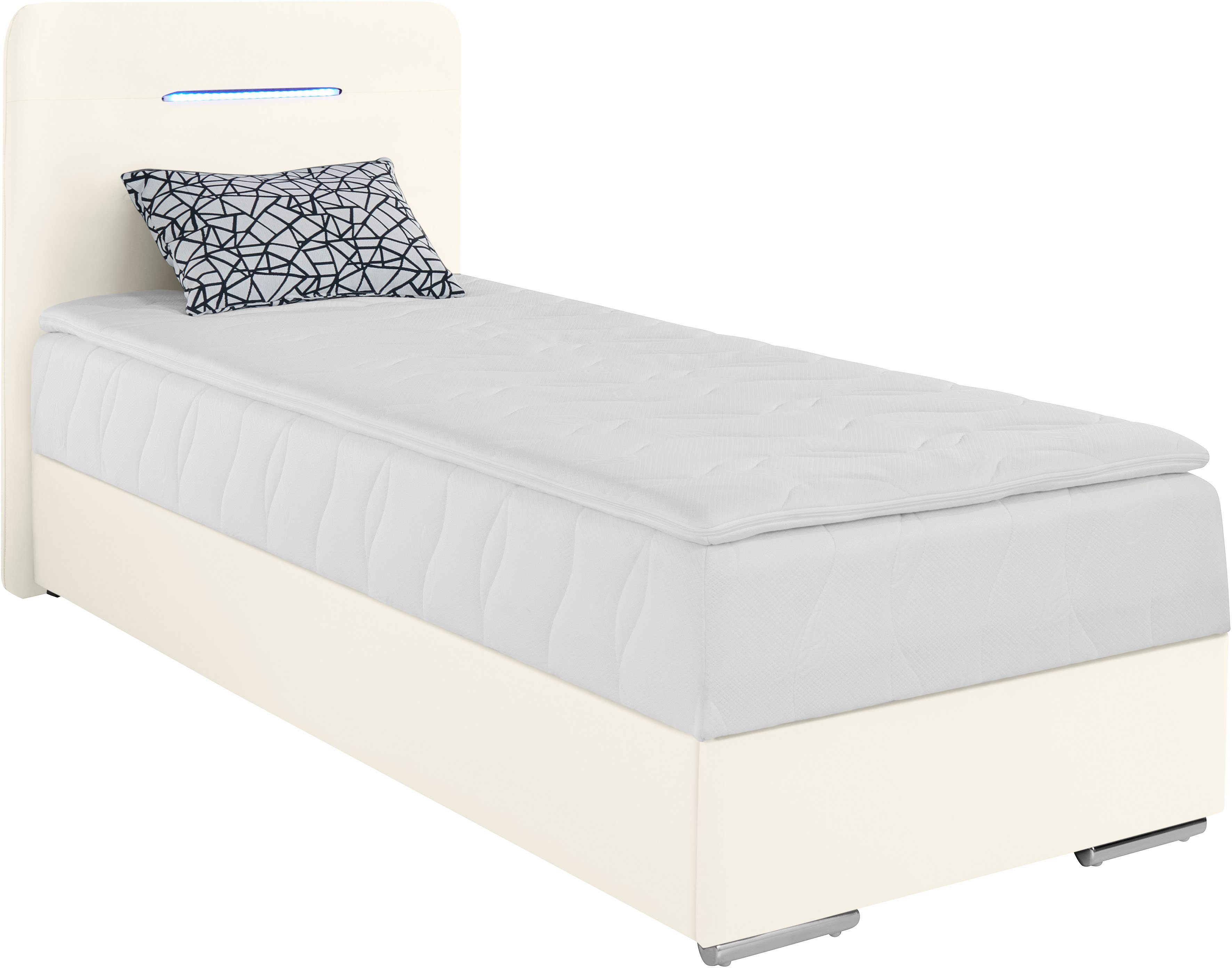 COTTA Boxbett Lighstar, inklusive LED-Beleuchtung, Topper, Bettkasten und Zierkissen