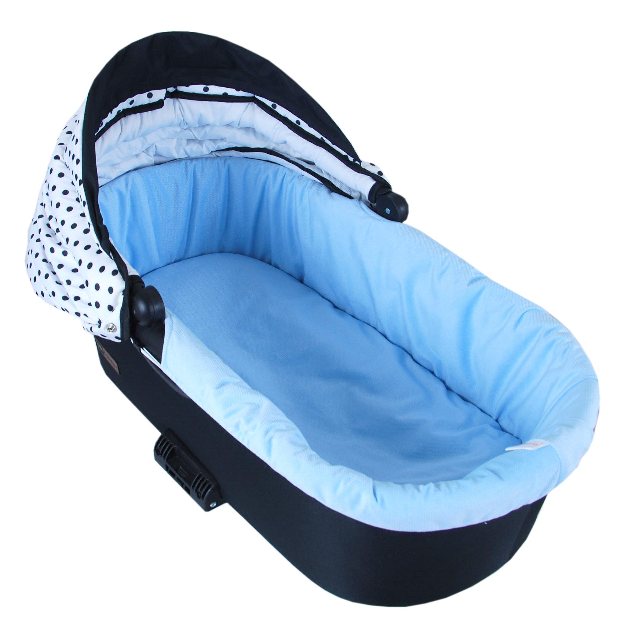 BabyLux Kinderwagen-Bezug BABYLUX Nestchen für Kinderwagen BABYWANNE + Matratze 2 Tlg Set, W102 Velvet Blau