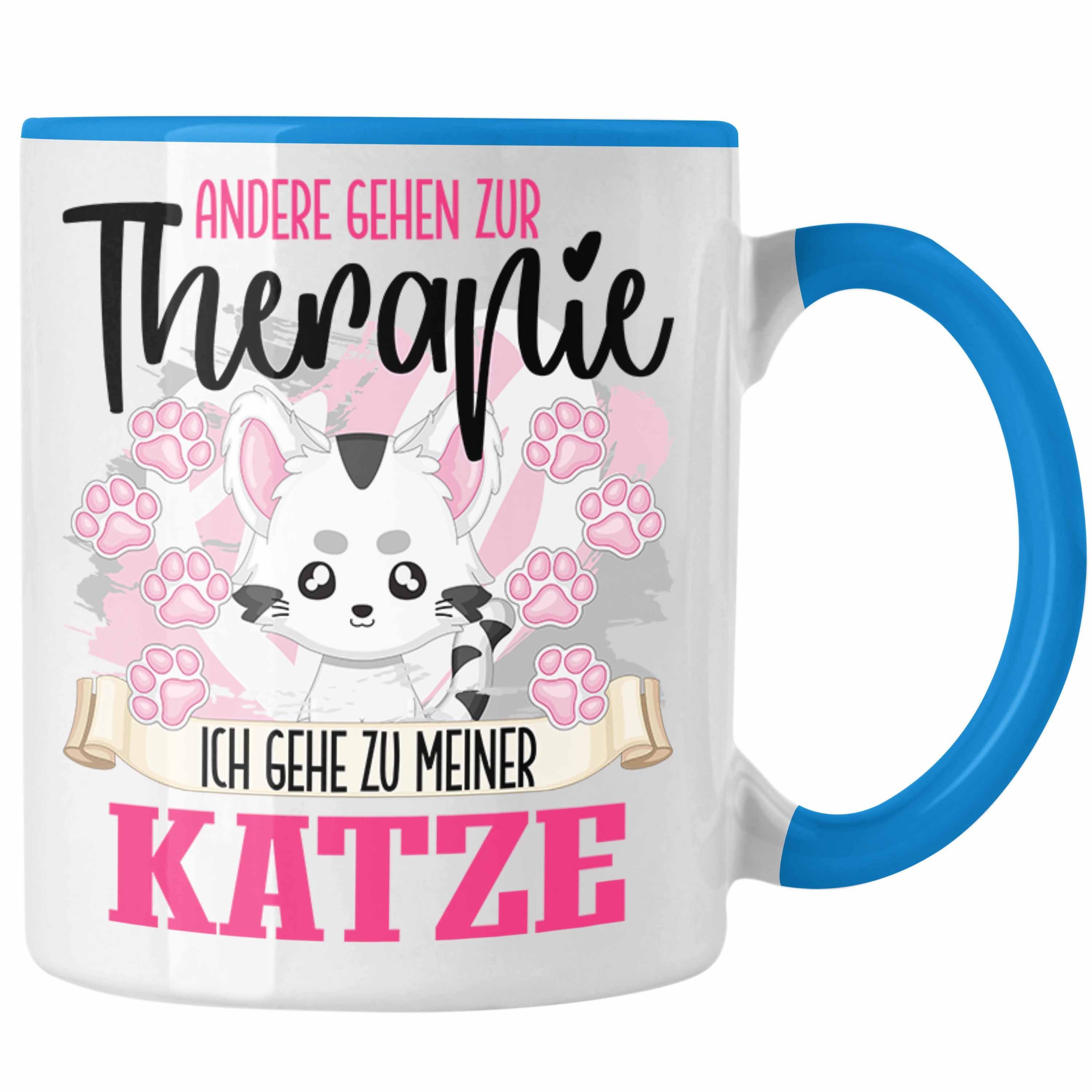 Geschenk Blau Mama Tasse - The Katzen Trendation für Katzenbesitzerin Katze Trendation Tasse