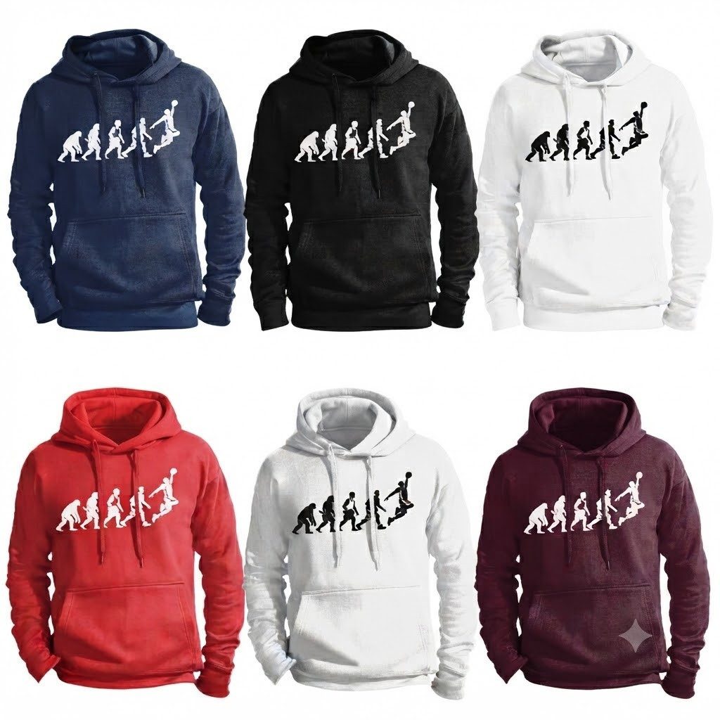 Blondie & Brownie Hoodie Evolution Basketball Herren Hoodie Print Freizeit Sport Motiv Design (Einzelstück, Einzelartikel) Evolution Basketball Dunk Hoodie Printmotiv