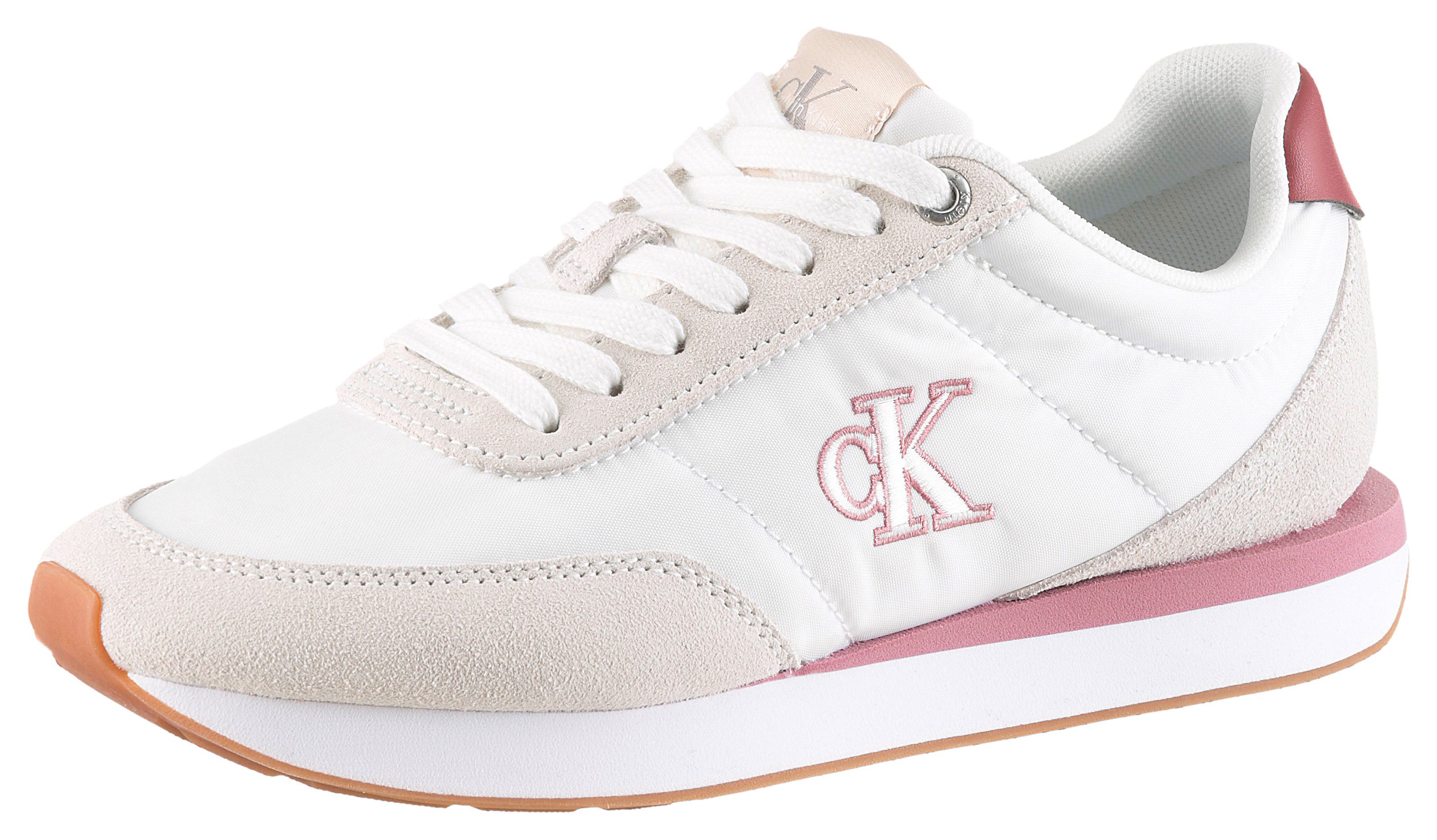Calvin Klein RETRO RUNNER ESS MIX MAT Keilsneaker Schnürschuh, Halbschuh, Freizeitschuh mit leichter Laufsohle