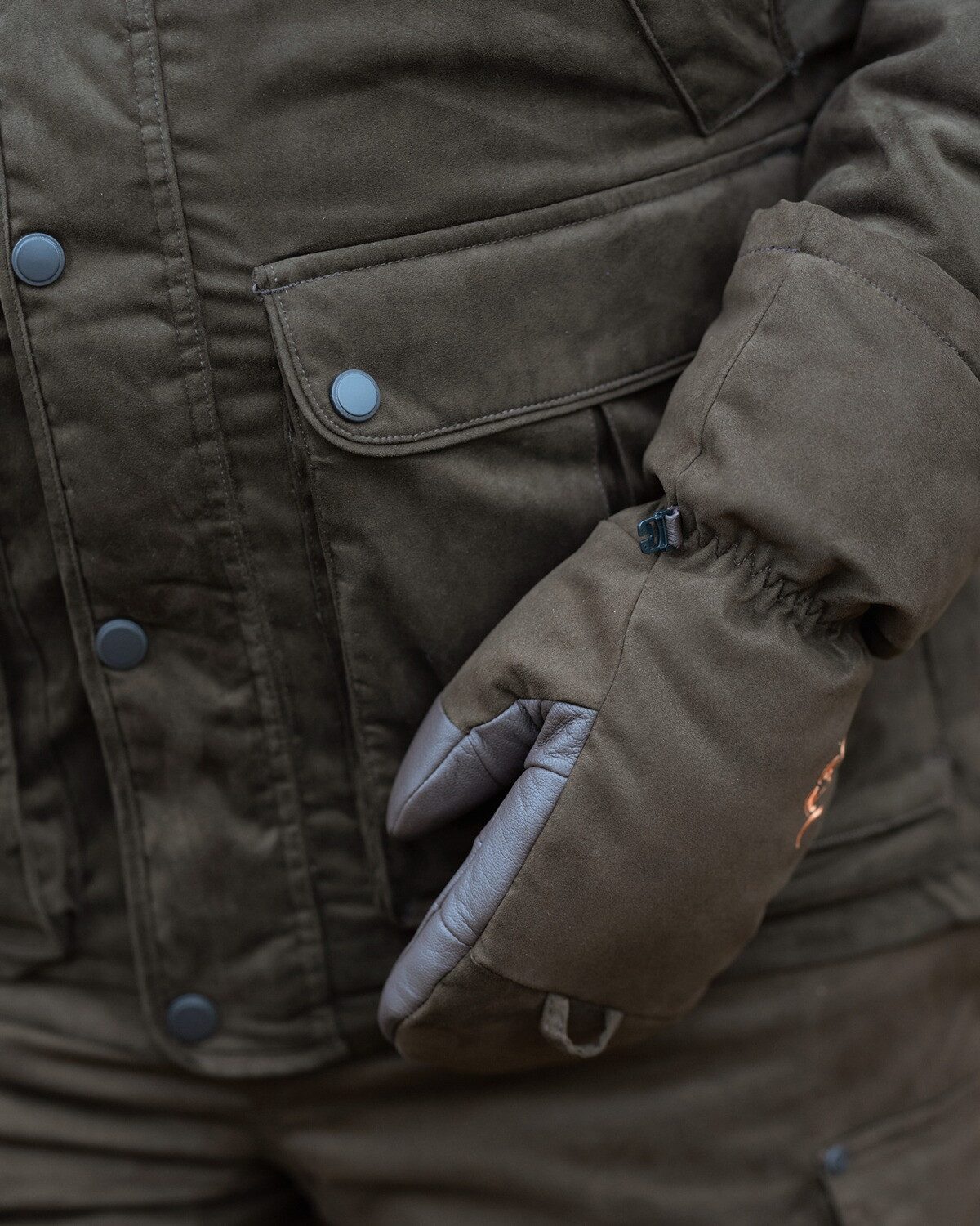 Blaser Fleecehandschuhe Fäustlinge Suede Marlon