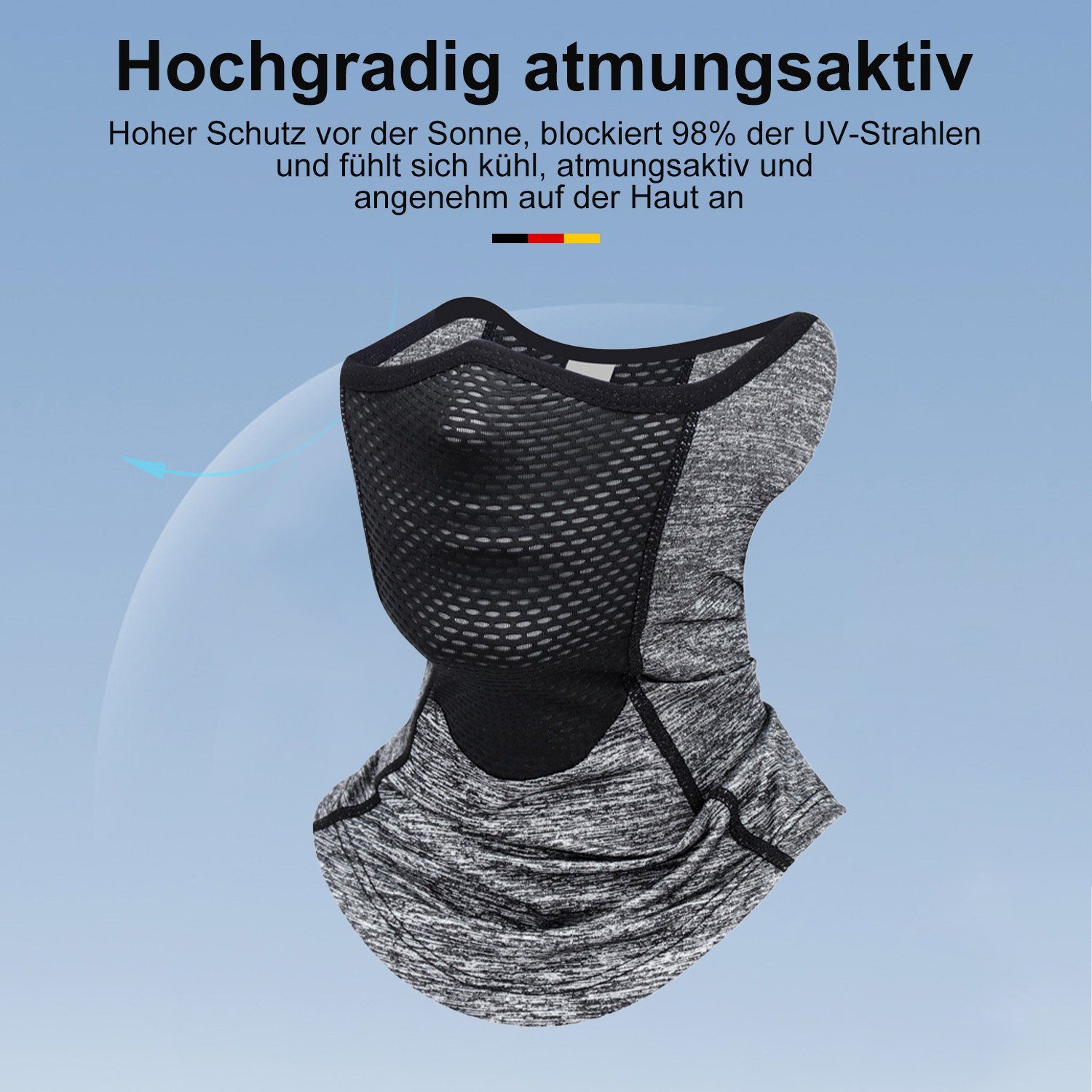 Grey Sommer Sturmhaube Ma Motorrad Neck sind Outdoor sonnenbeständig MAGICSHE Maske Sport- Sturmhaube und Maske und Silk Sport atmungsaktiv Ice Fahrradmasken