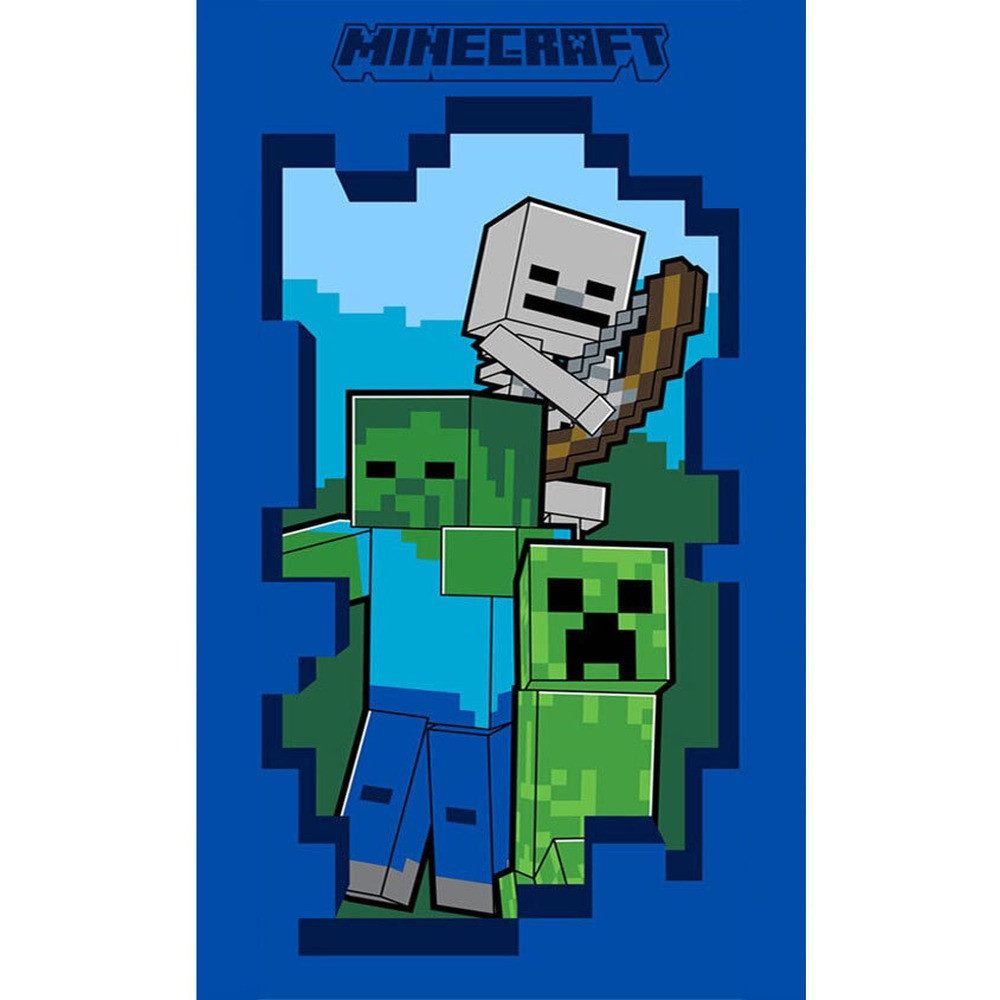 Carbotex Gästehandtuch Minecraft Beware Handtuch
