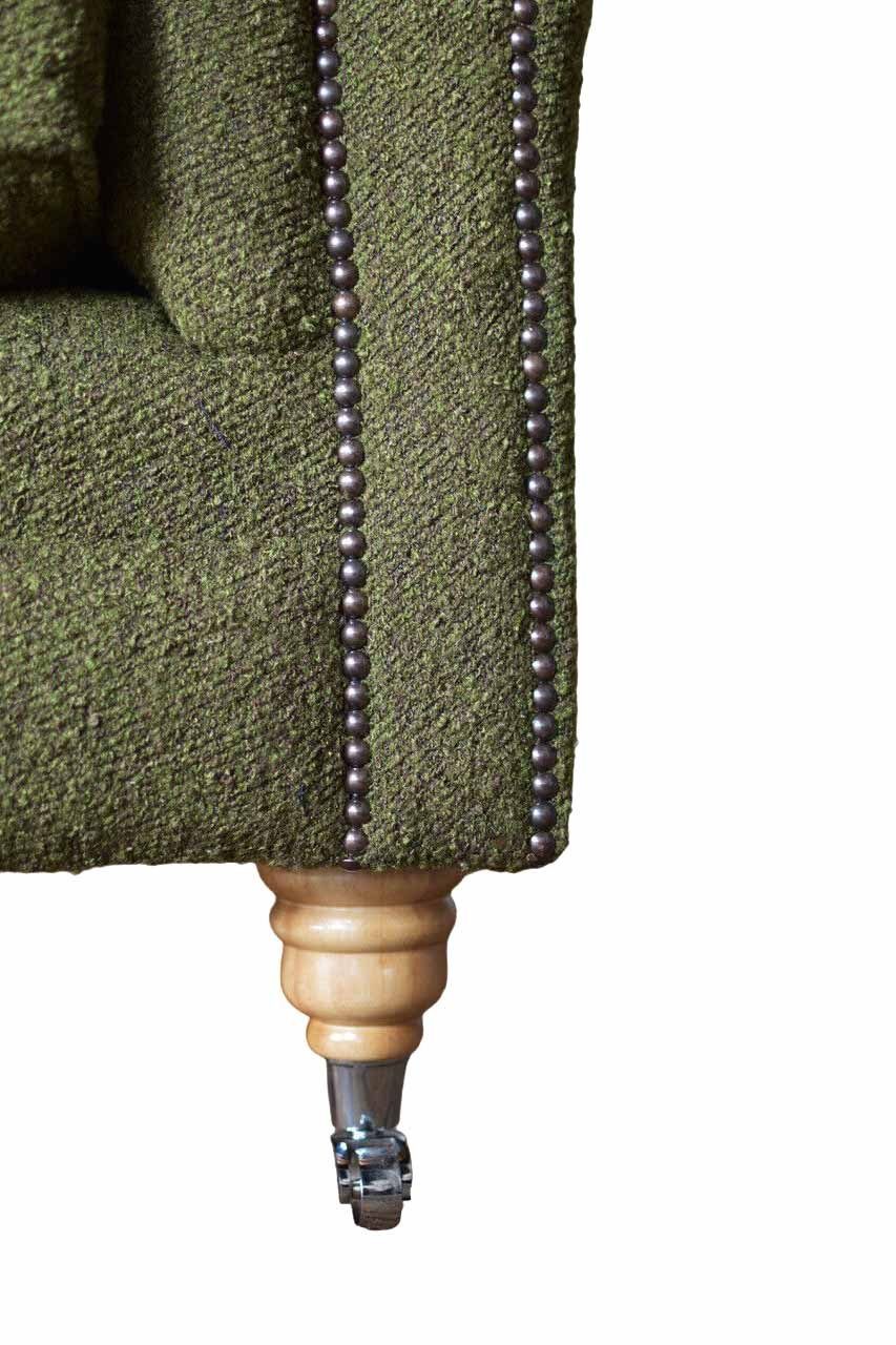 JVmoebel Chesterfield-Sofa, Chesterfield Sofas Textil Wohnzimmer Design Sofa Klassisch Couch