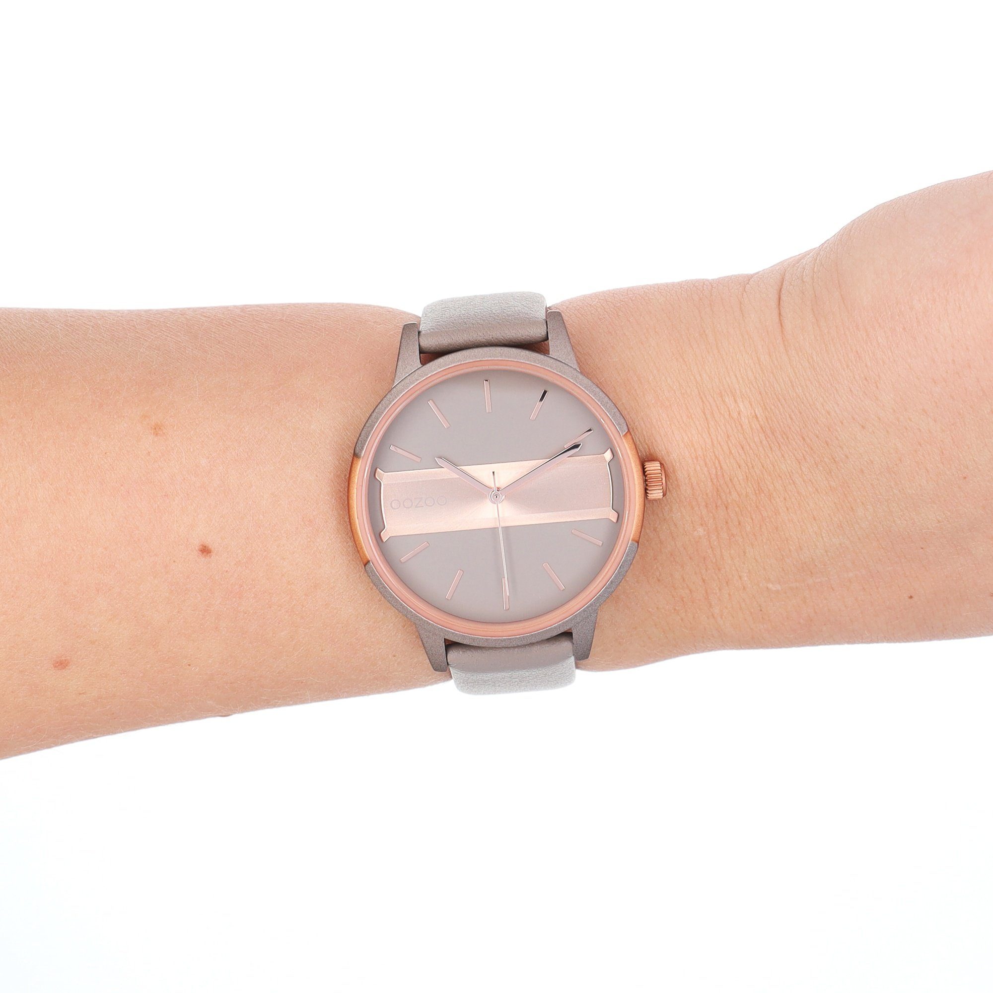 OOZOO Quarzuhr Damenuhr C11153 Armbanduhr Lederband günstig online kaufen