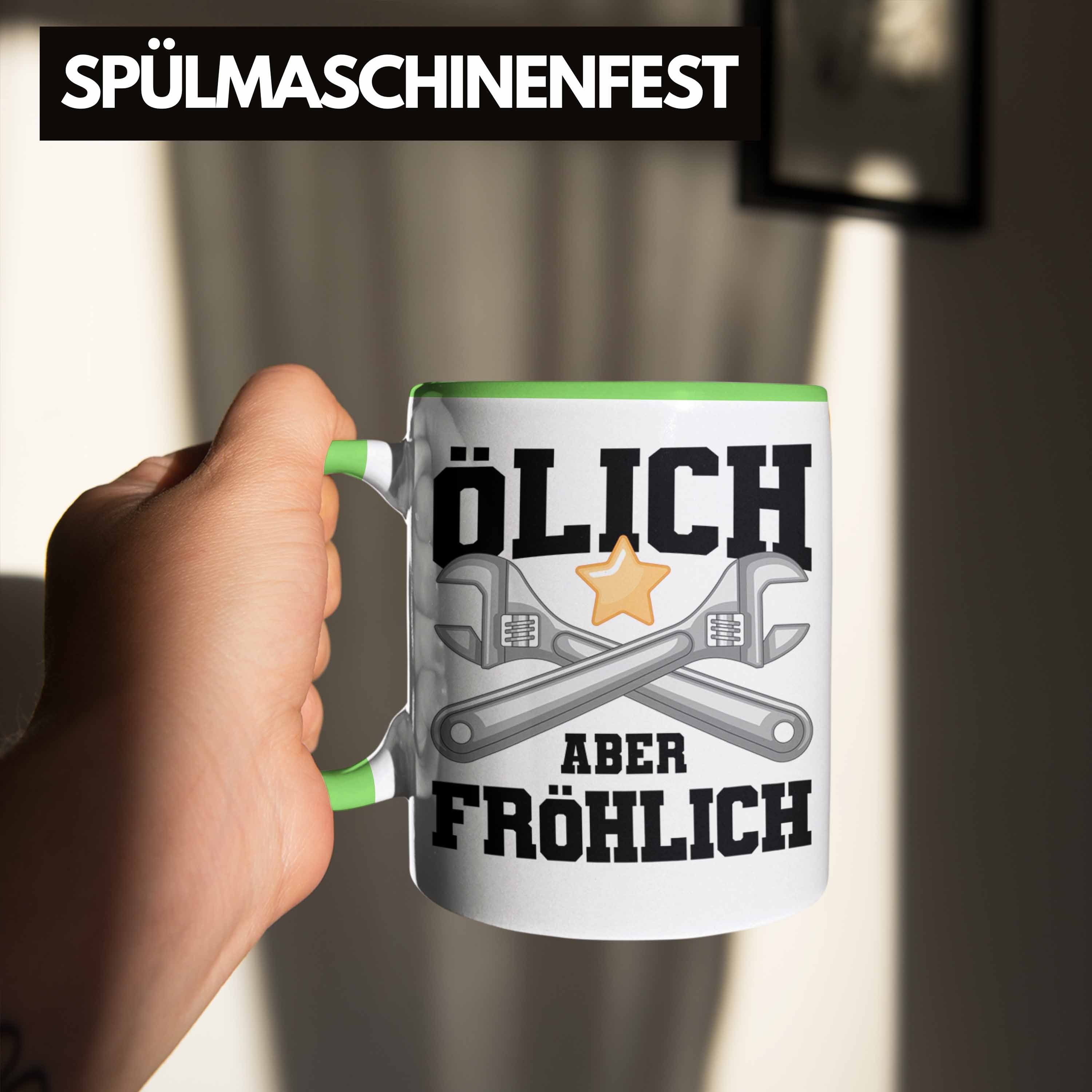 Aber Trendation Trendation Geschenk Ölich Männer Fröhlich Werkstatt Mechaniker Geschenkidee Tasse - KFZ Tasse Spruch Geburtstag Grün