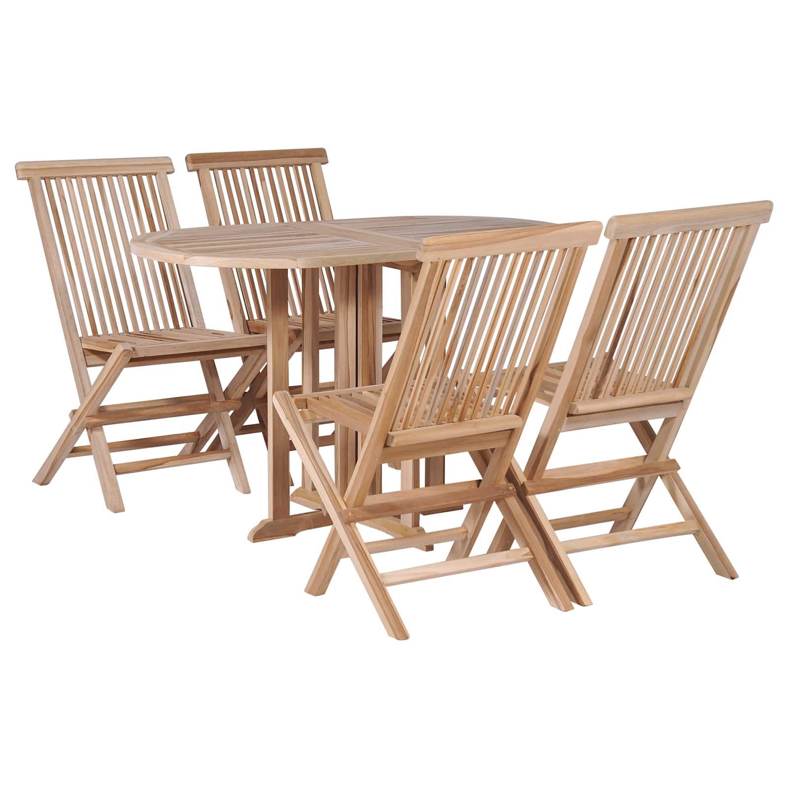 vidaXL Gartenlounge-Set Möbelset 5 pcs Braun, (5-tlg)