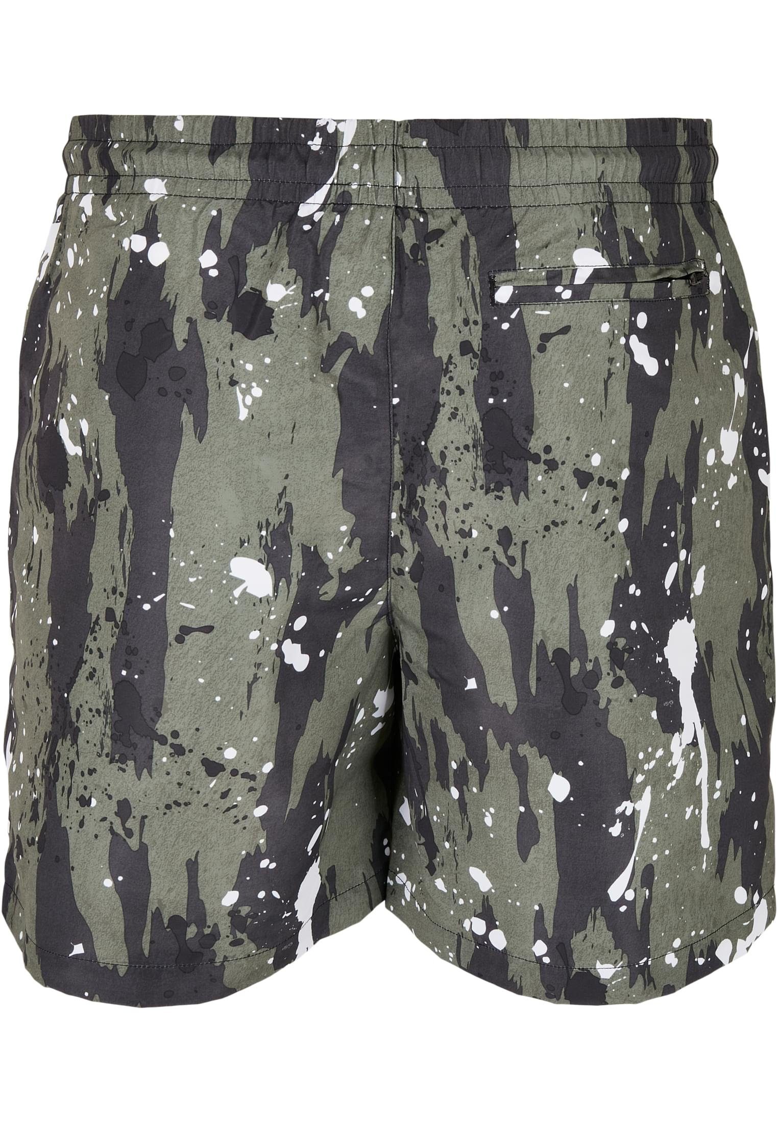 aop Shorts camo Pattern Badeshorts Swim Herren CLASSICS white URBAN dot