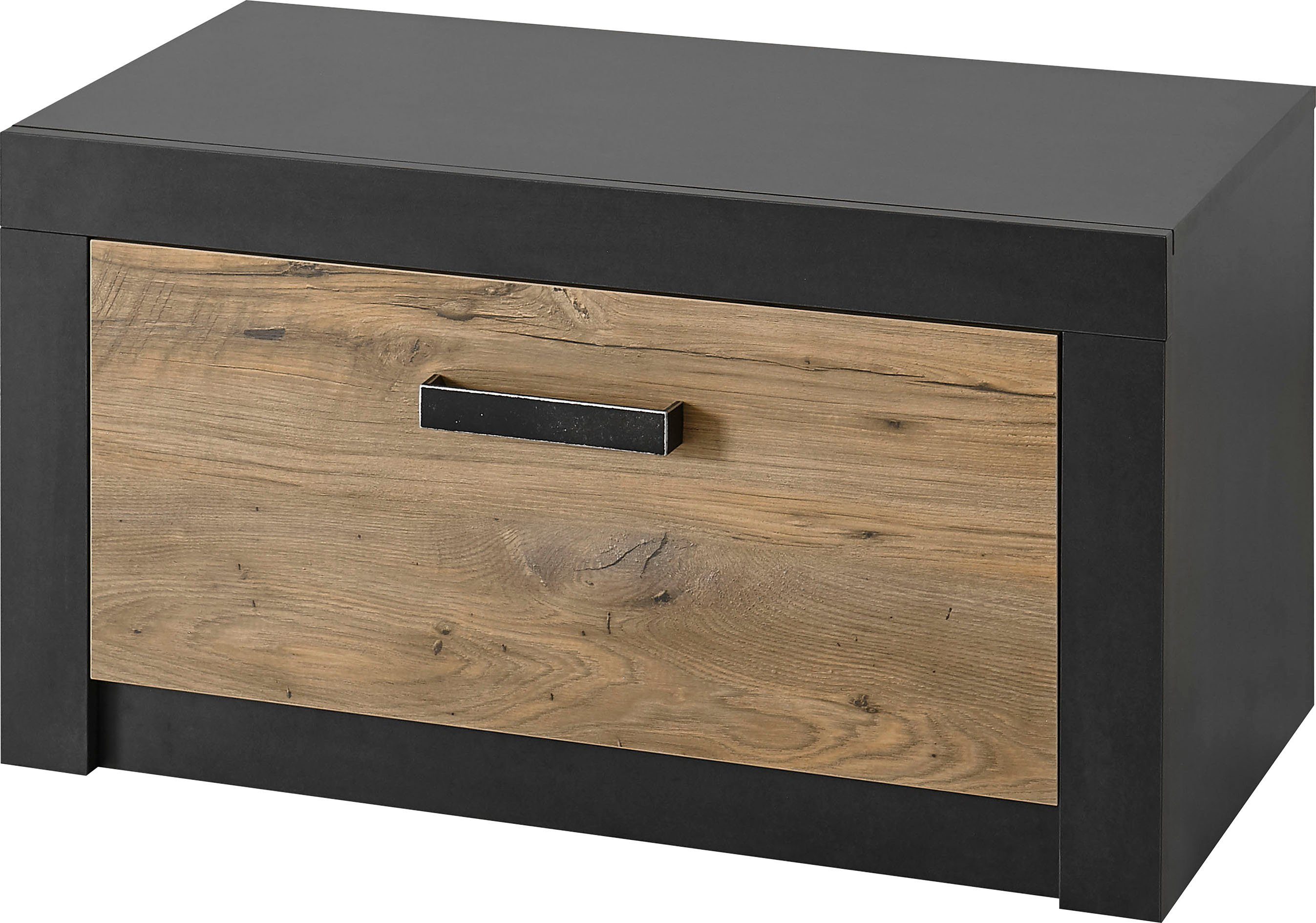 Home affaire Schuhbank Brügge, Garderobenbank mit Klappe, moderne Sitzbank, viel Stauraum, Platz für ca. 8 Paar Schuhe, 80 cm breit