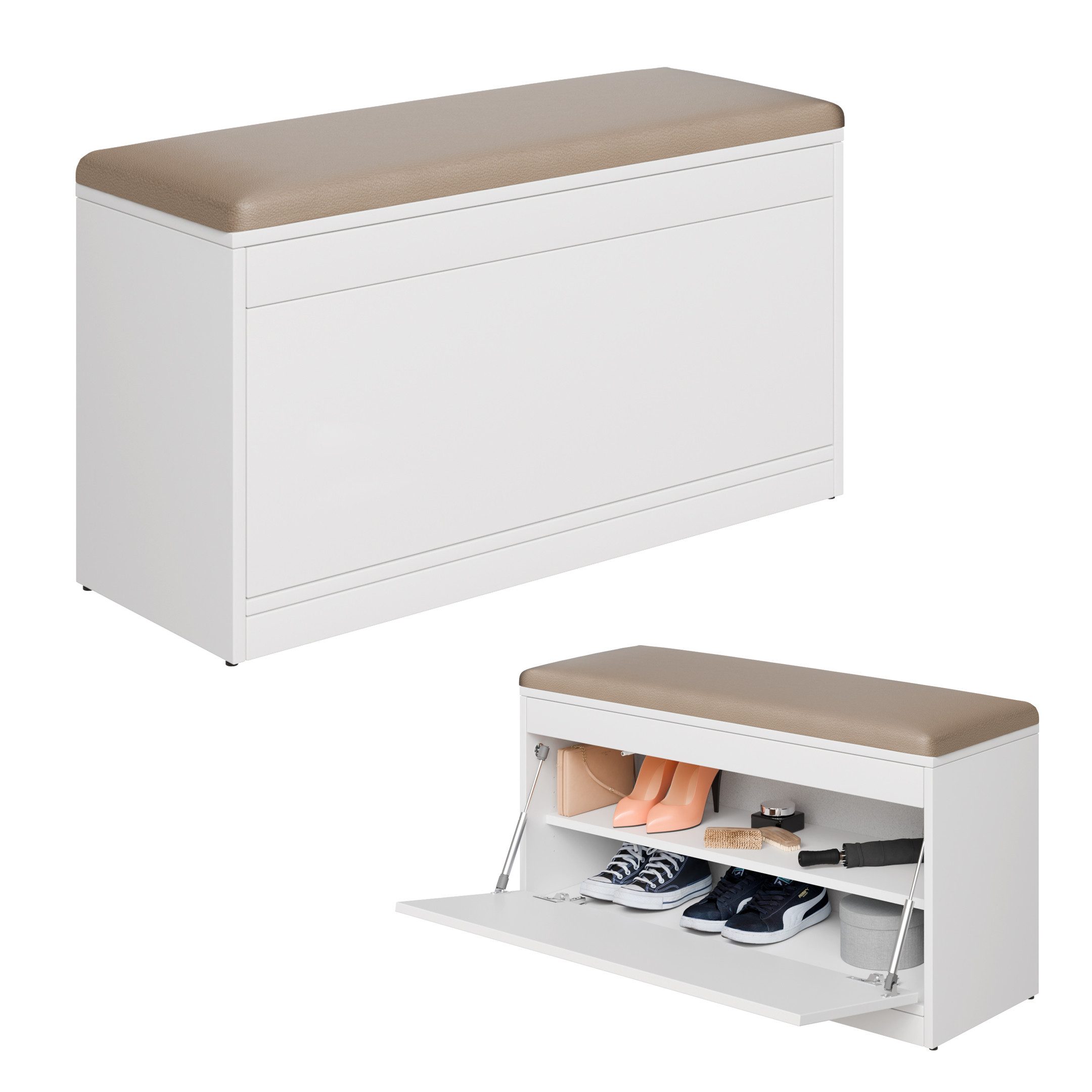 Platan Room Schuhschrank Schuhregal mit Sitzkissen, günstig online kaufen