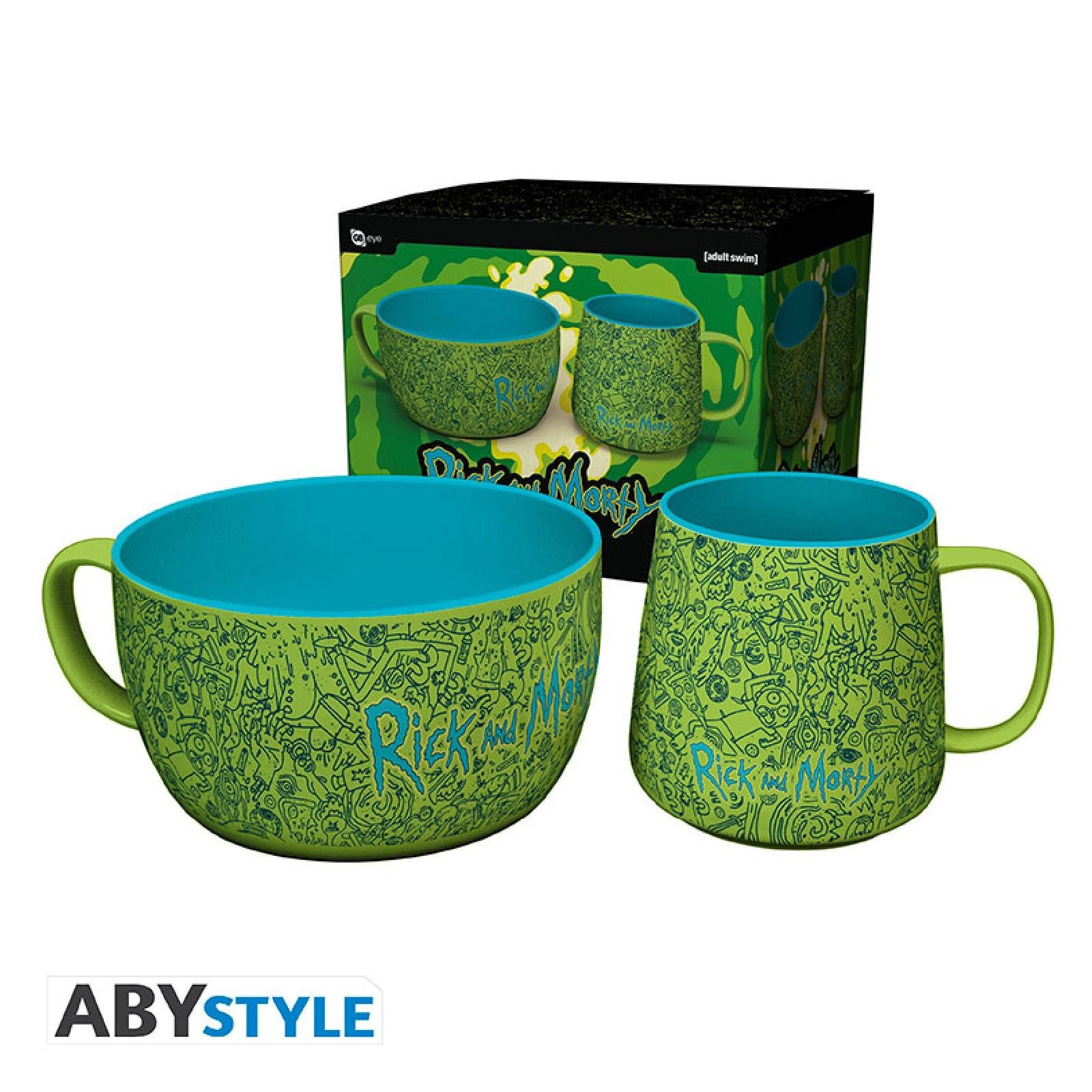 ABYstyle Tasse RICK AND MORTY - Breakfast Set Tasse + Bowl - Pattern