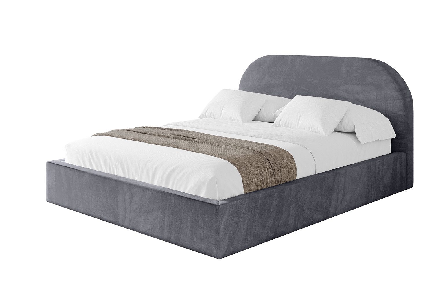 ALTDECOR Polsterbett TIVON (Polsterbett mit Bettkasten und Lattenrost, Boxbett ohne Matratze), Doppelbett mit Stauraum, Bett mit Kopfteil