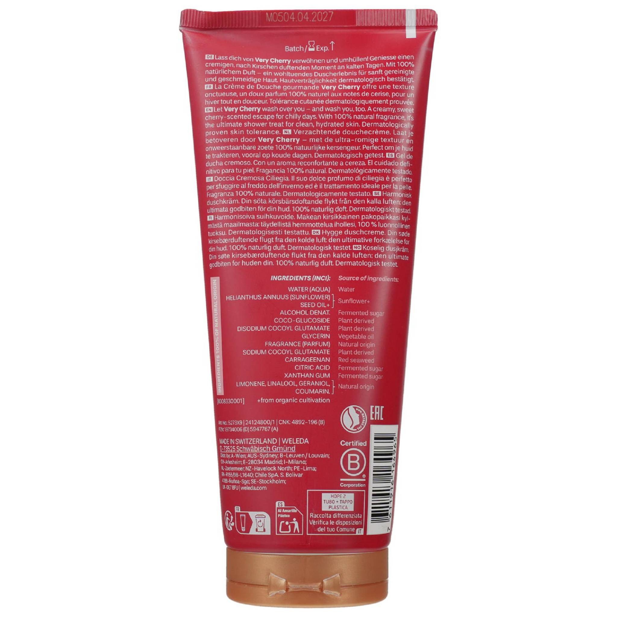WELEDA Duschcreme WELEDA Very Cherry Shower Cream Duschcreme 200 ml
