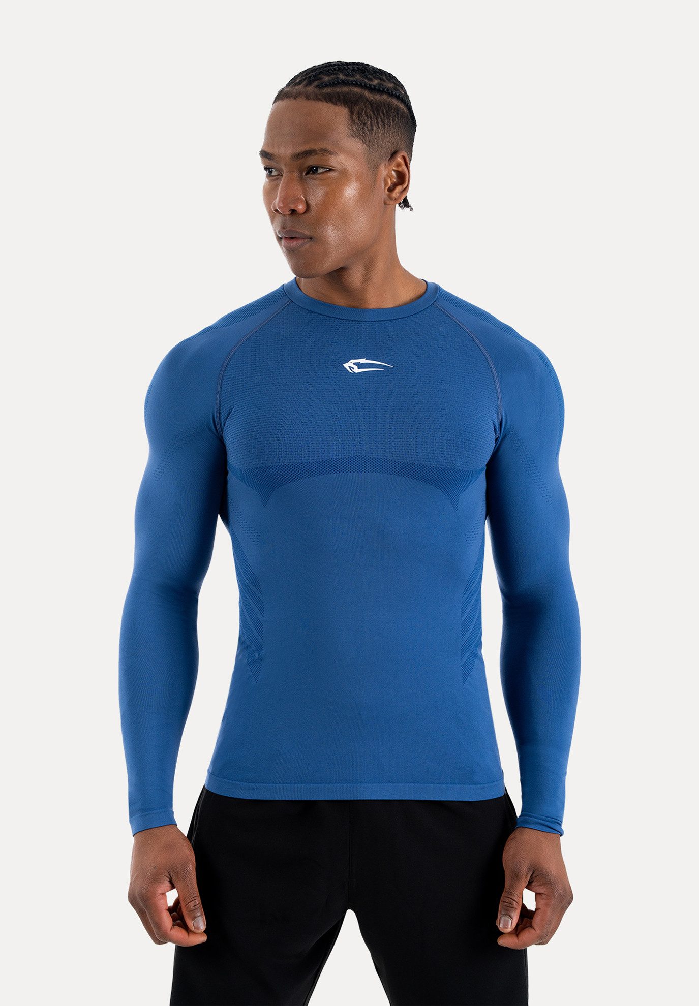 Longsleeve Carnos, Compression Shirt Herren, Langarmshirt für Gym & Training