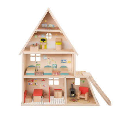 Moulin Roty Puppenhaus Puppenhaus möbiliert 42x12,5x50,5cm Holzspielzeug
