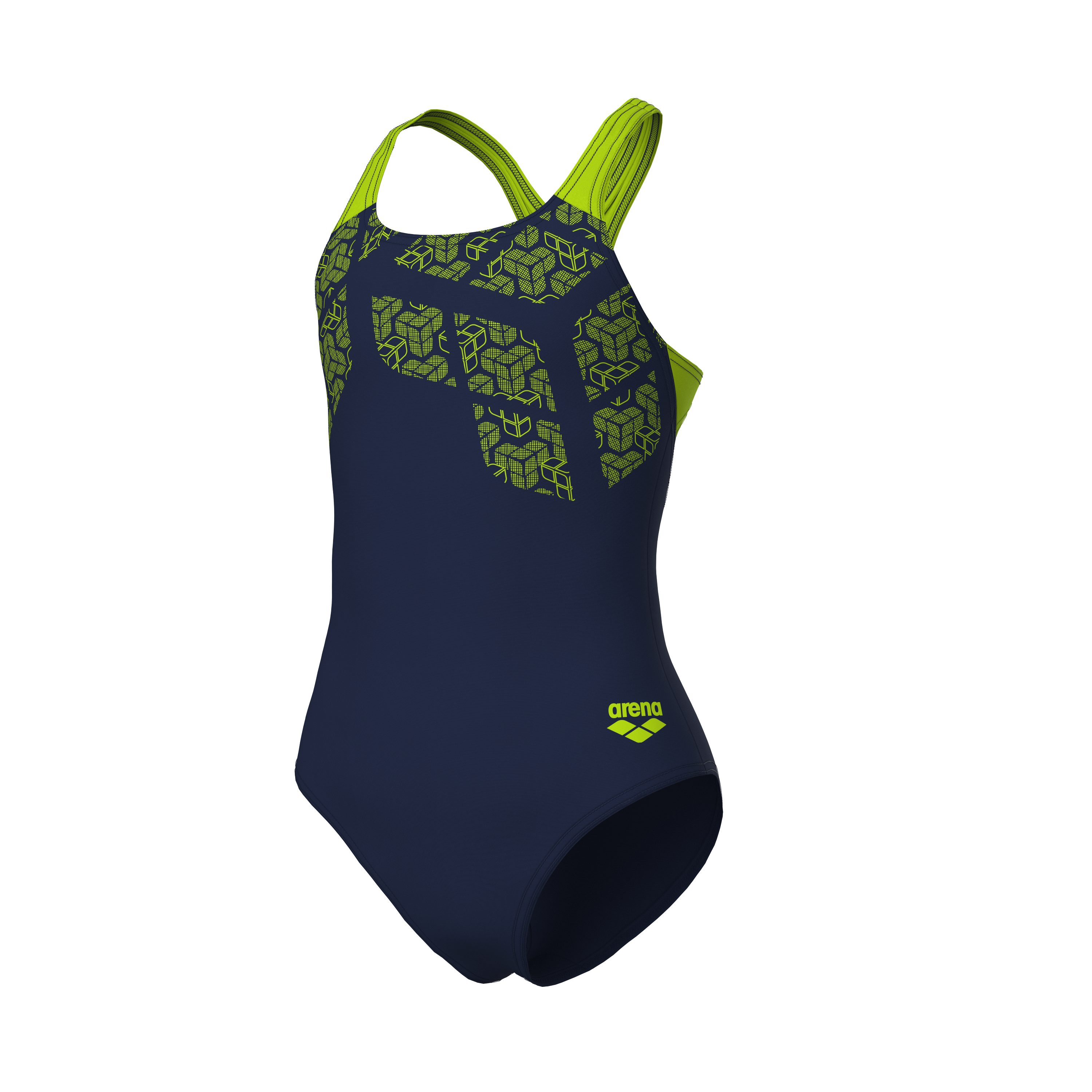 Arena Badeanzug G ARENA KIKKO SWIMSUIT SWIM PRO BACK mit integriertem UV-Schutz UPF50+, chlor- und salzwasserbeständig
