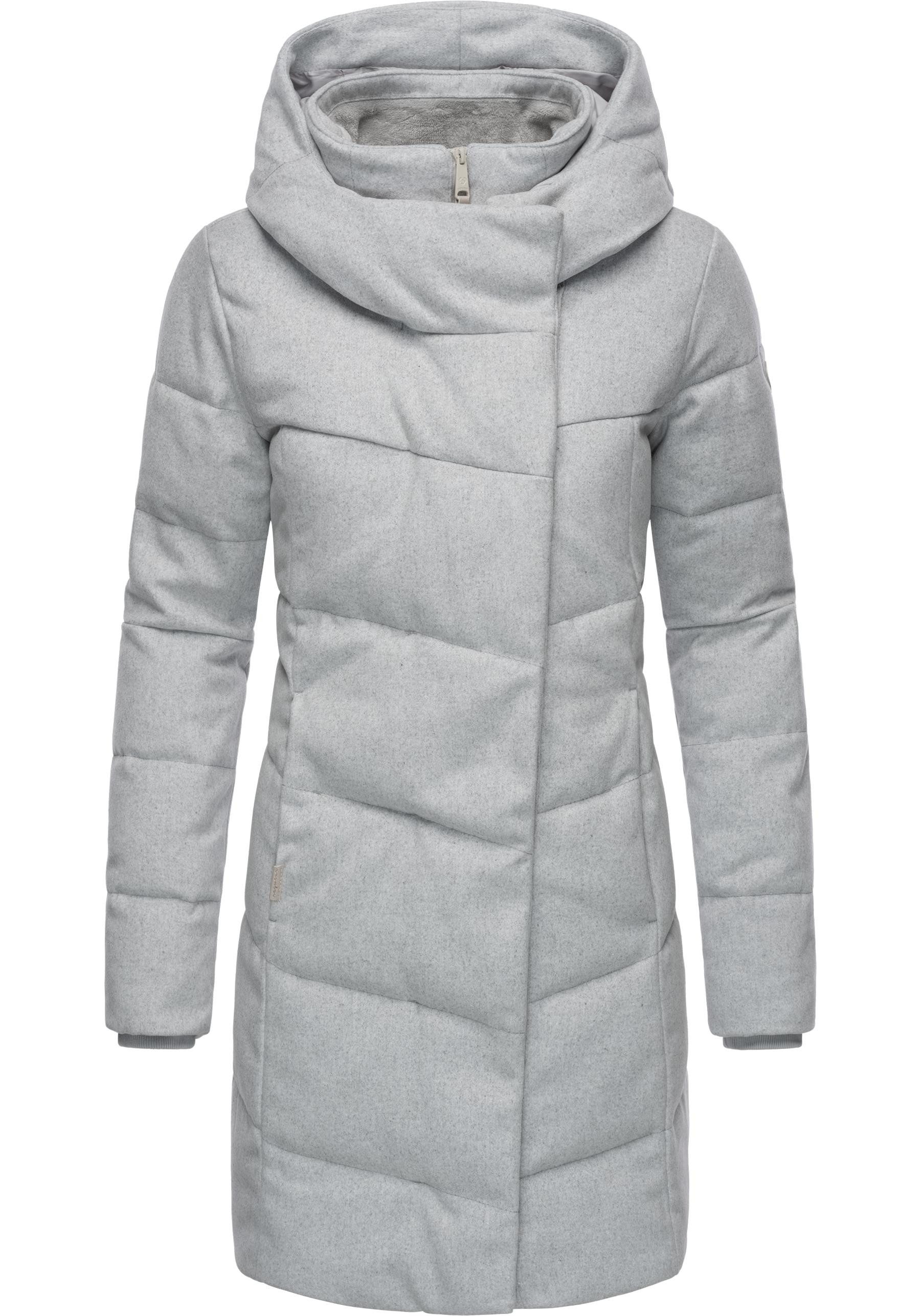 Ragwear Wintermantel Pavla Coat stylischer Damen Steppmantel in Woll-Optik