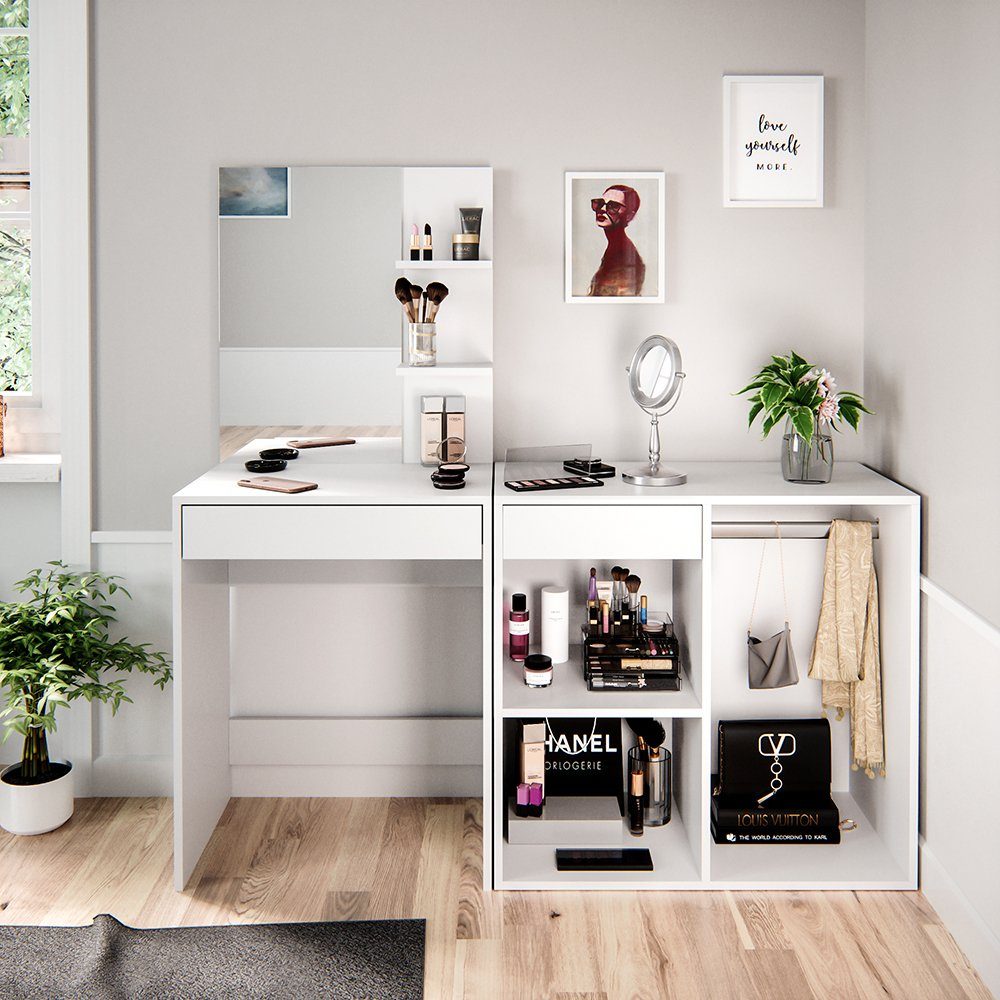 Vicco Schminktisch Isabelle, Weiß, 140 cm günstig online kaufen