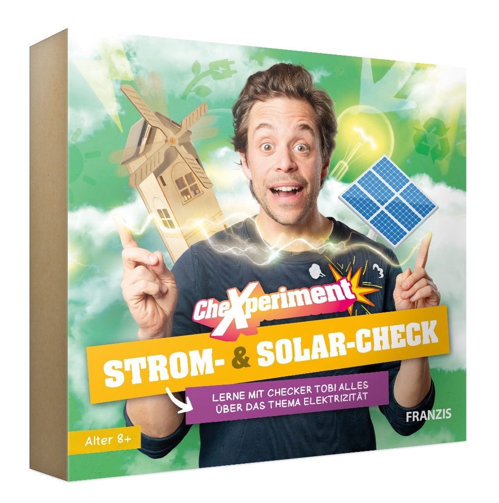 Franzis Modellbausatz CheXperiment Strom- & Solar-Check mit Checker Tobi