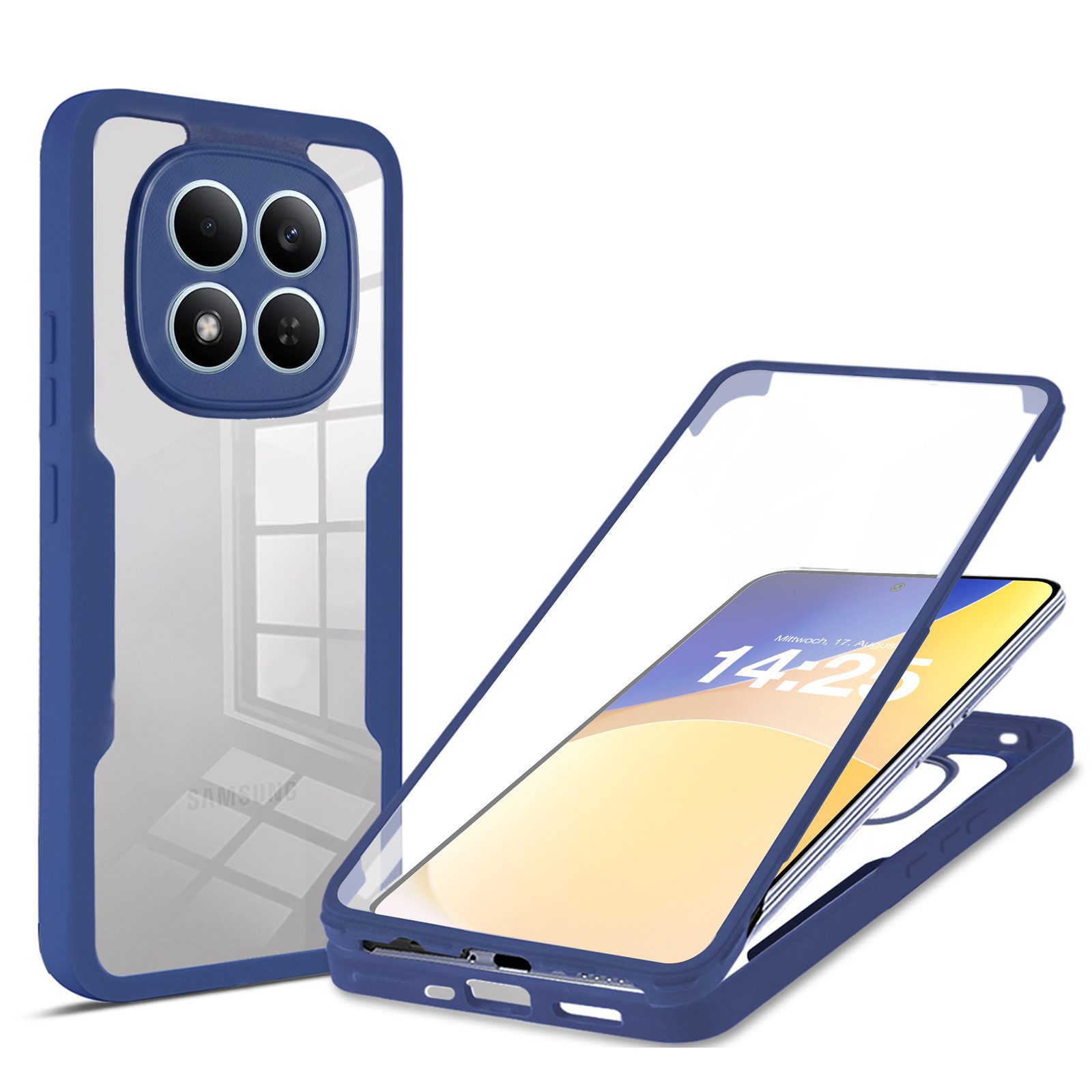 Tec-Expert Handyhülle 360 Grad Handy Hülle für Xiaomi Redmi Note 15 Pro 5G 6.83 Zoll, 6.83, Rundum Schutz Cover Case Bumper robust Vollschutz