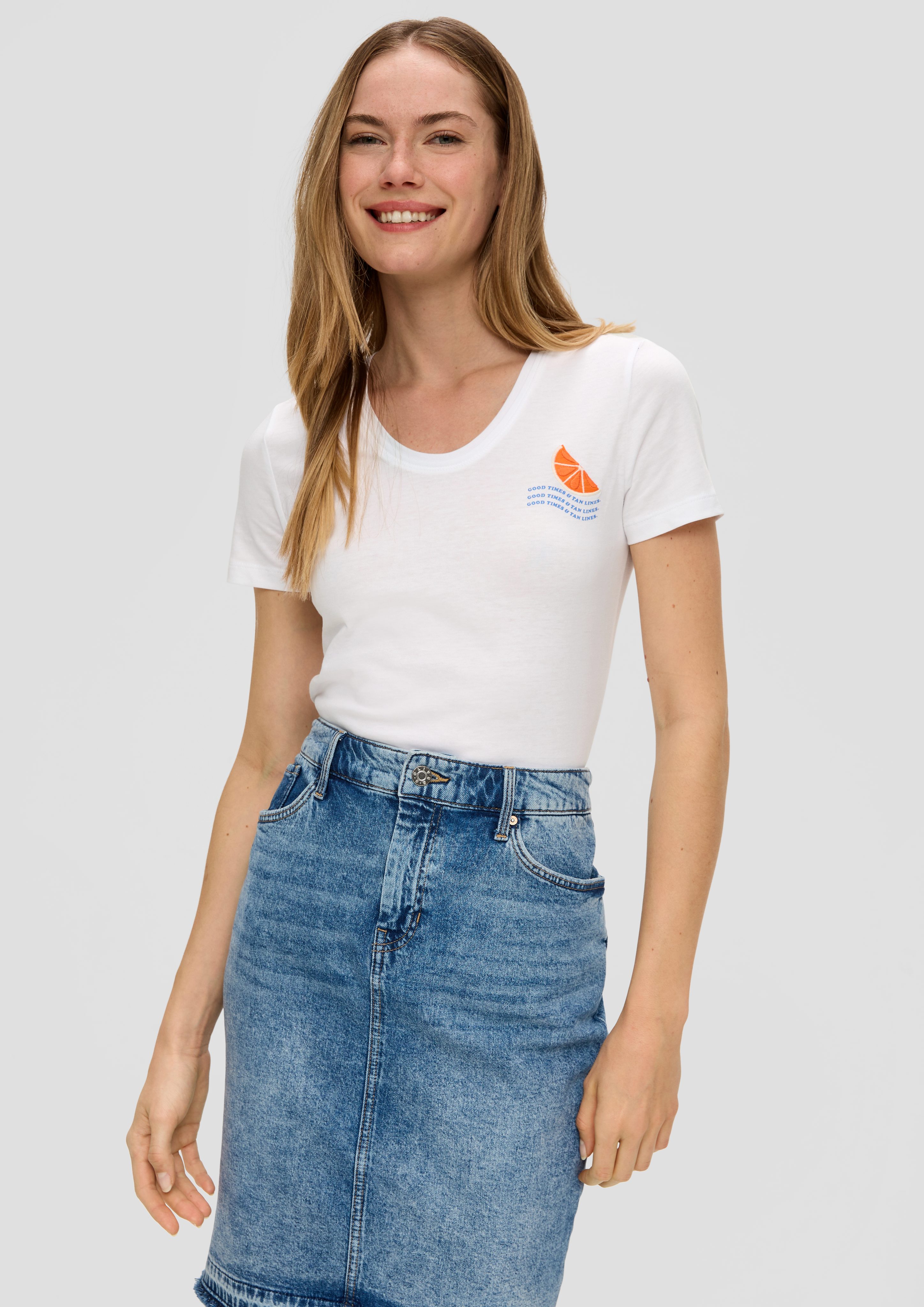 s.Oliver Kurzarmshirt T-Shirt im Slim Fit günstig online kaufen