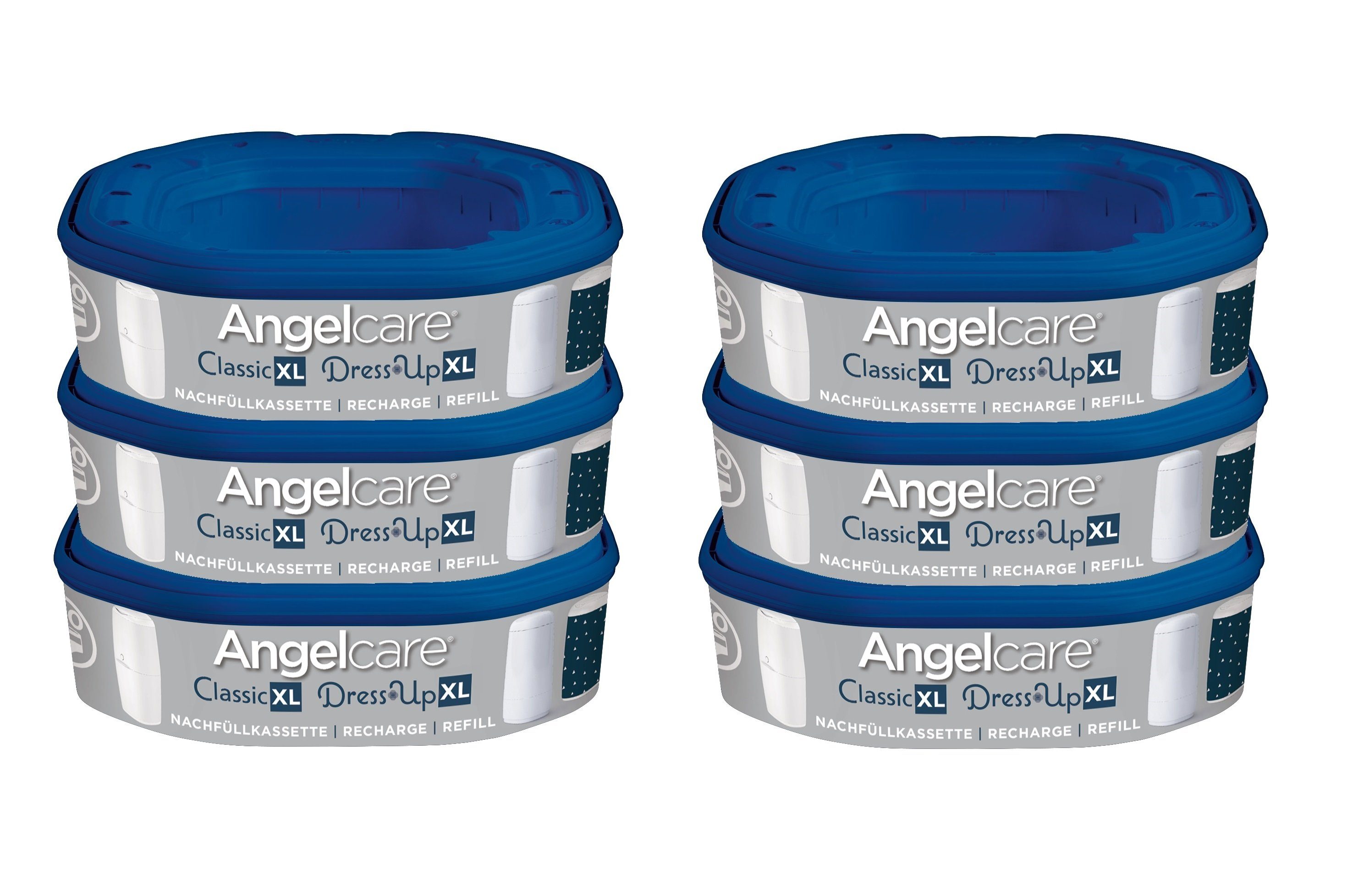 Angelcare® Windeleimer Nachfüllkassette für Windeleimer Dress-Up und Classic XL 6er Pack III