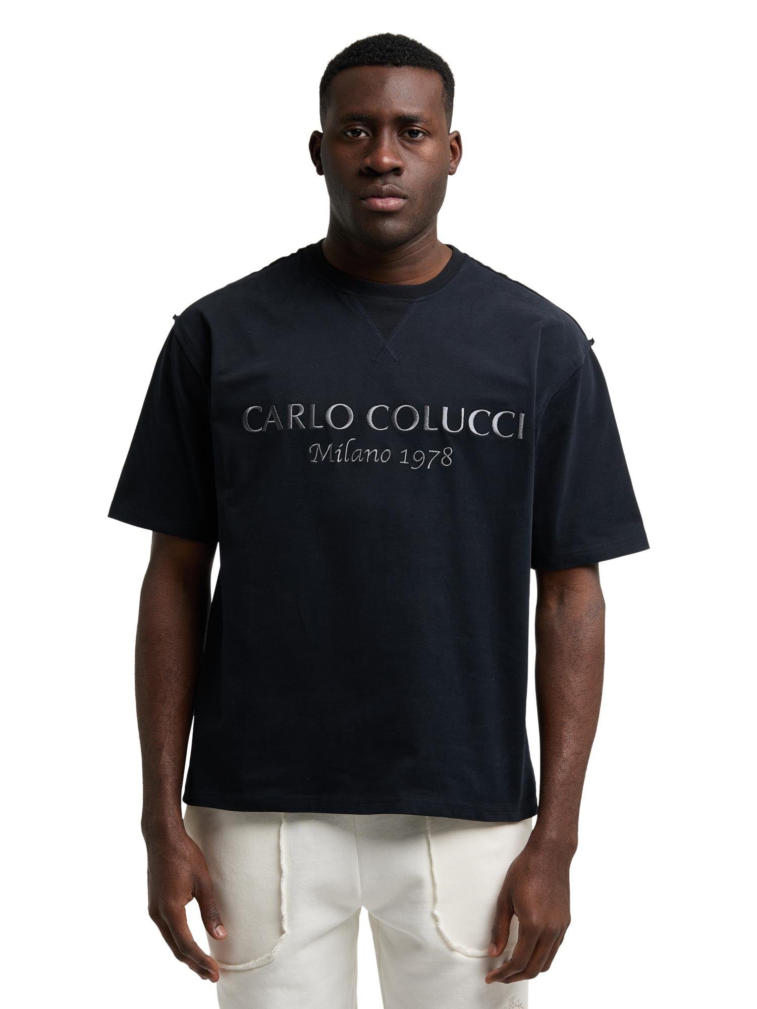 Caminada COLUCCI T-Shirt De Schwarz CARLO