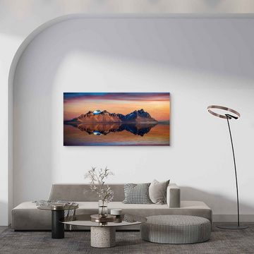 ArtMind XXL-Wandbild Reflection Vestrahorn Mountain, Premium Wandbilder als Poster & gerahmte Leinwand in verschiedenen Größen, Wall Art, Bild, Canvas